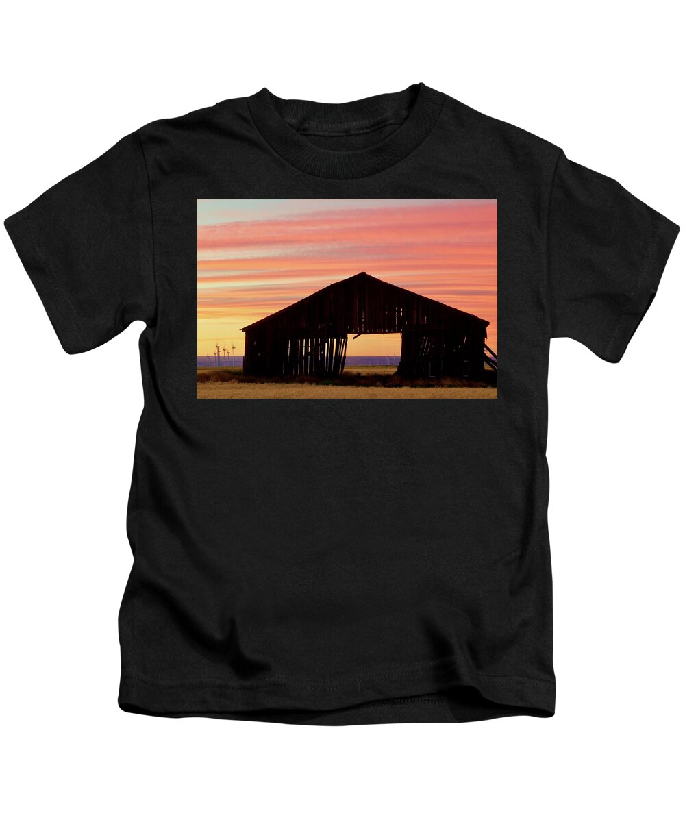 Barn Kids T-Shirt featuring the photograph Yesterday and Today at Sunset by Todd Kreuter