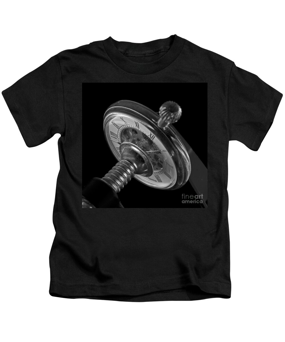 Clock Kids T-Shirt featuring the photograph Zeitdruck Time Pressure by Rolf Bertram
