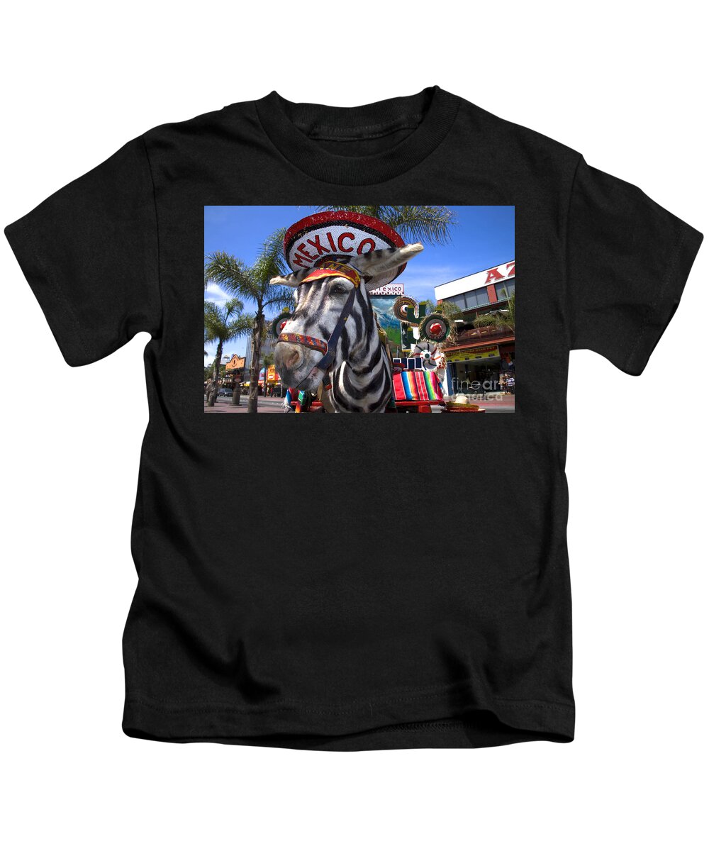 Burro Kids T-Shirt featuring the photograph Zonkey by Daniel Knighton