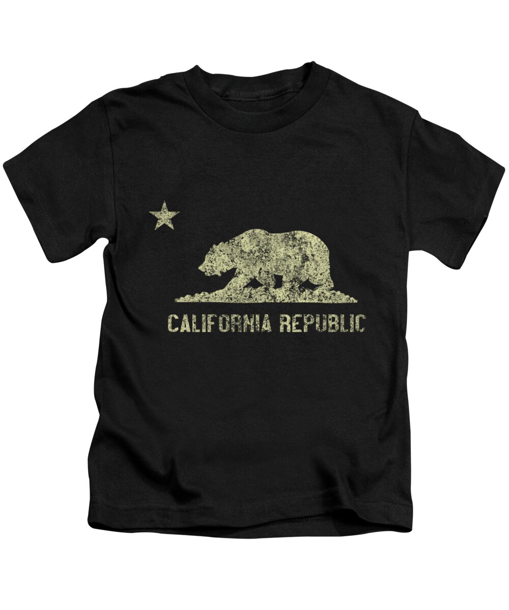 Cool Kids T-Shirt featuring the digital art California Republic Vintage #1 by Flippin Sweet Gear