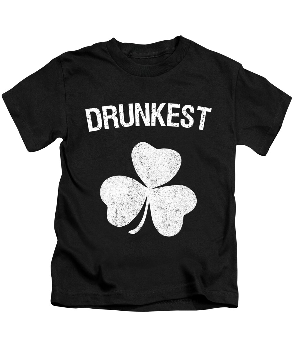 St-patricks-day Kids T-Shirt featuring the digital art Drunkest St Patricks Day Group #1 by Flippin Sweet Gear