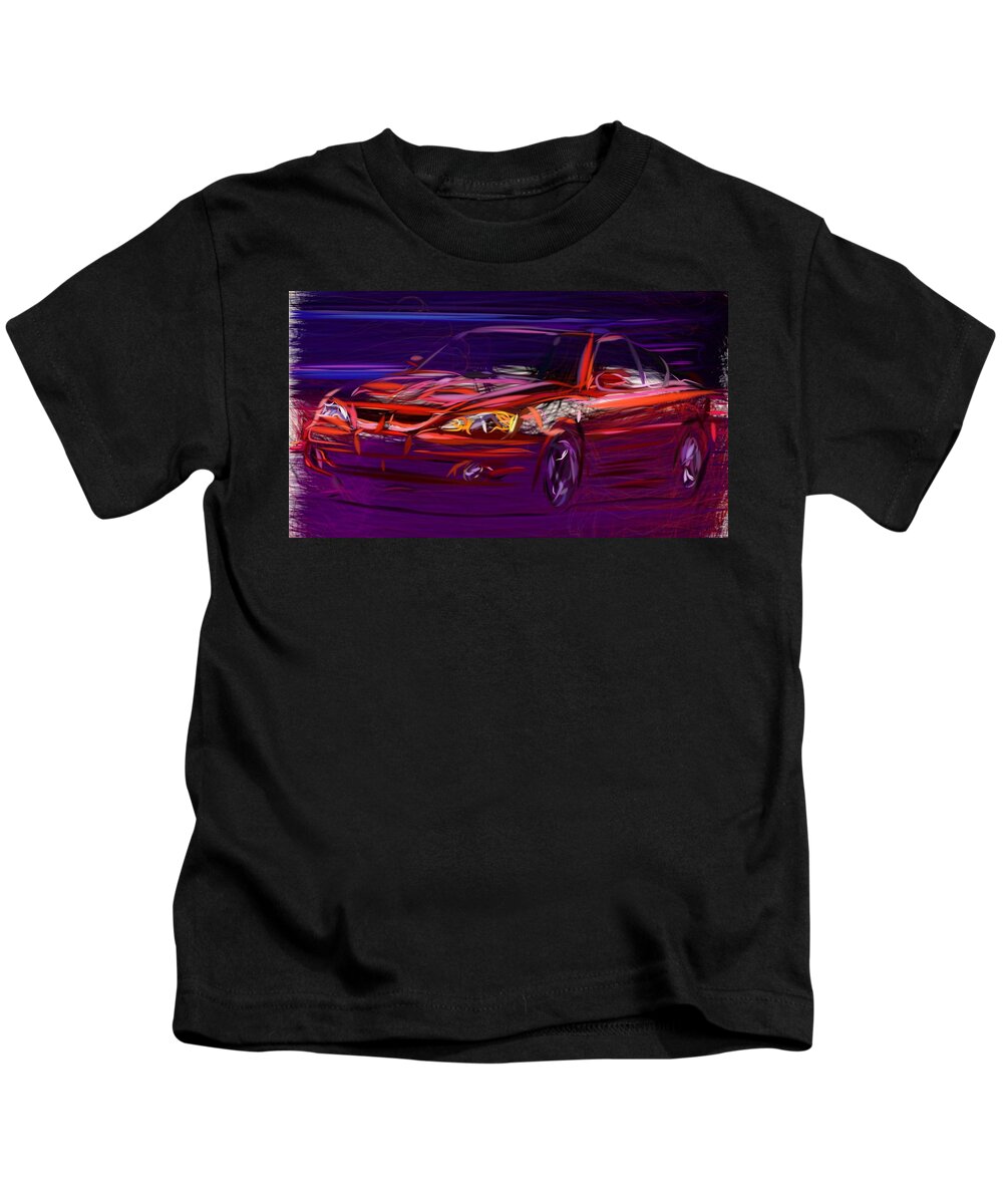 Pontiac Kids T-Shirt featuring the digital art Pontiac Grand Am Coupe Draw #1 by CarsToon Concept