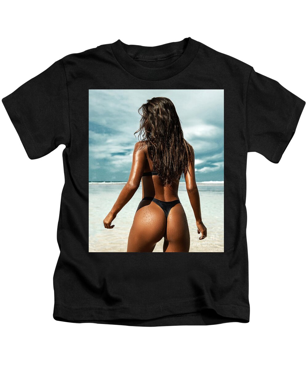 Sexy Boobs Girl Pussy Topless erotica Butt Erotic Ass Teen tits cute model pinup porn net sex strip Kids T-Shirt by Deadly Swag image