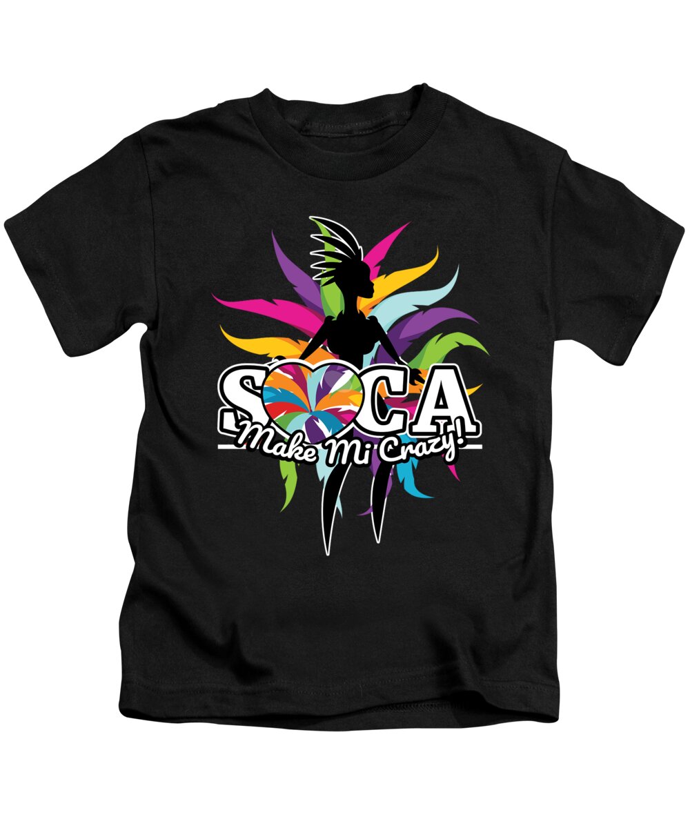 Dancehall Kids T-Shirt featuring the digital art Soca Music design Party Gift for Carnival Rum and Wining Caribbean Reggae Dancehall Culture Wine and Grind #5 by Martin Hicks