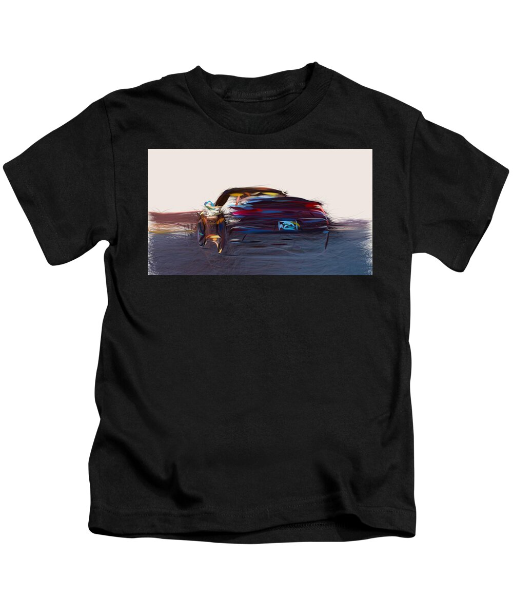 Porsche Kids T-Shirt featuring the digital art Porsche 911 Turbo S Drawing #8 by CarsToon Concept