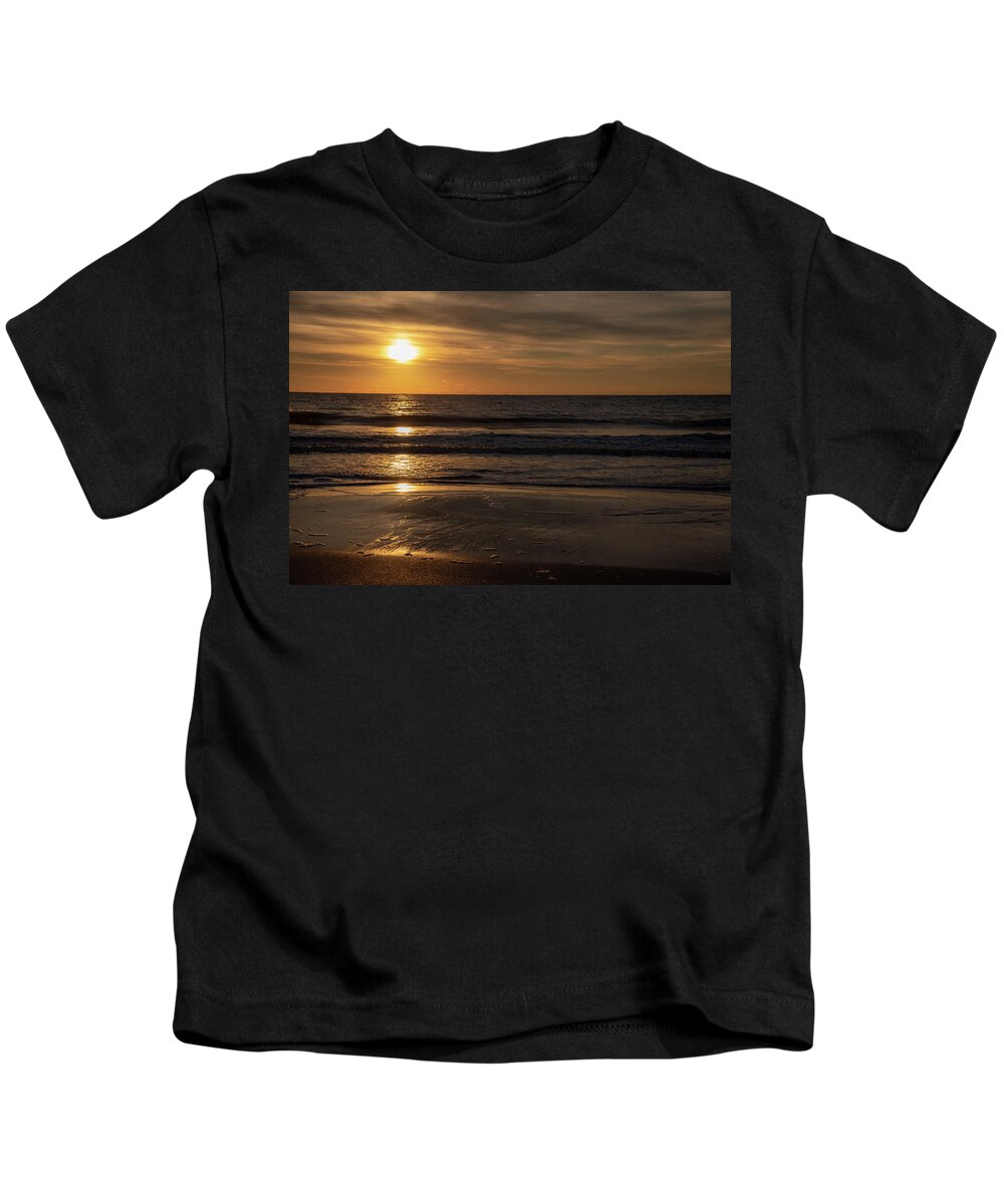 Sunrise Kids T-Shirt featuring the photograph A Reflective Morning On Hilton Head Island No. 0387 by Dennis Schmidt