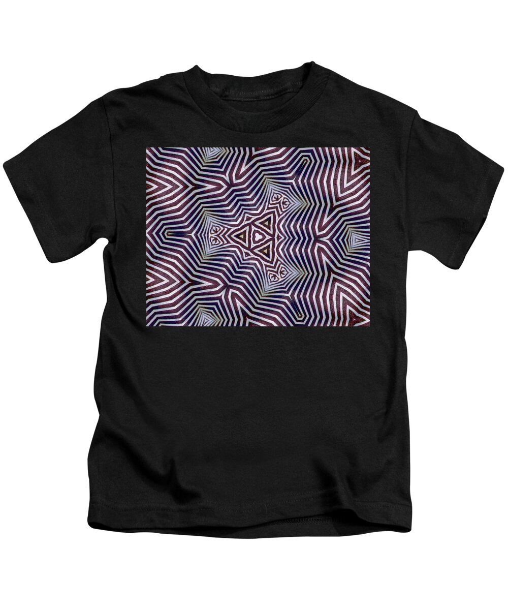 Optical Illusion Kids T-Shirt featuring the photograph Abstract Zebra Design by Susan Rydberg