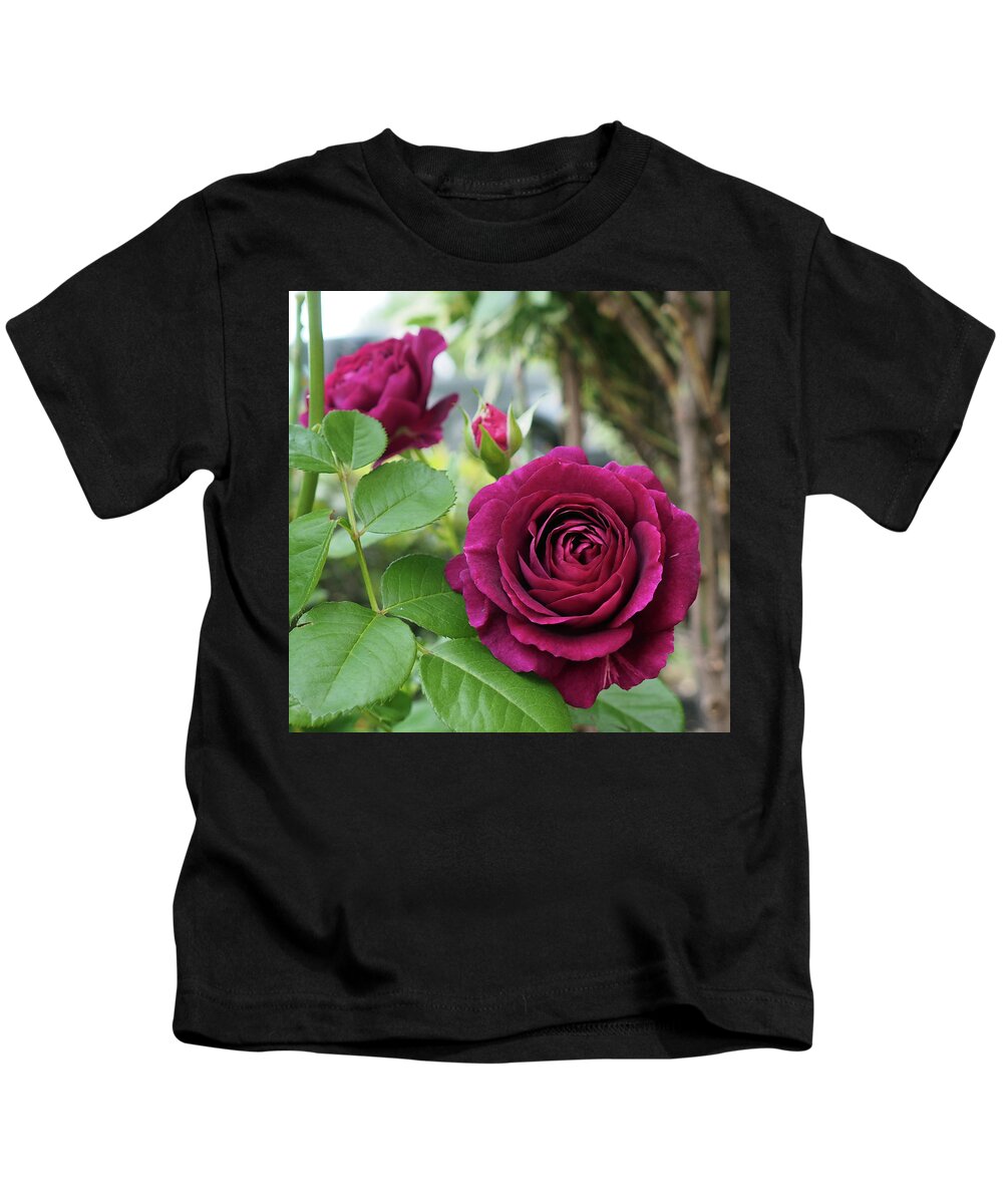 Purple Kids T-Shirt featuring the photograph April Flowers 2 by C Winslow Shafer