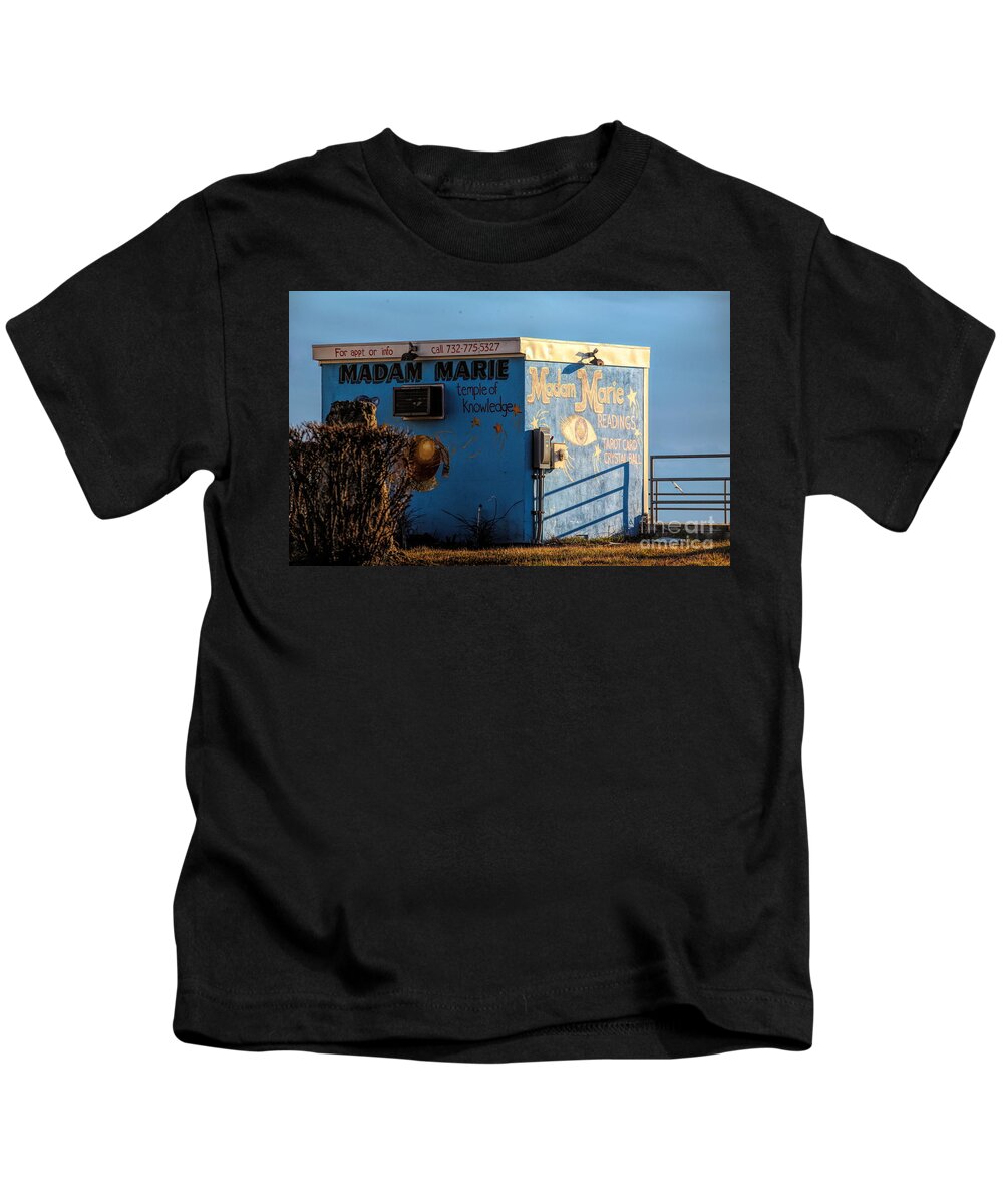 East Coast Kids T-Shirt featuring the photograph Asbury Park New Jersey Madam Marie Structure by Chuck Kuhn
