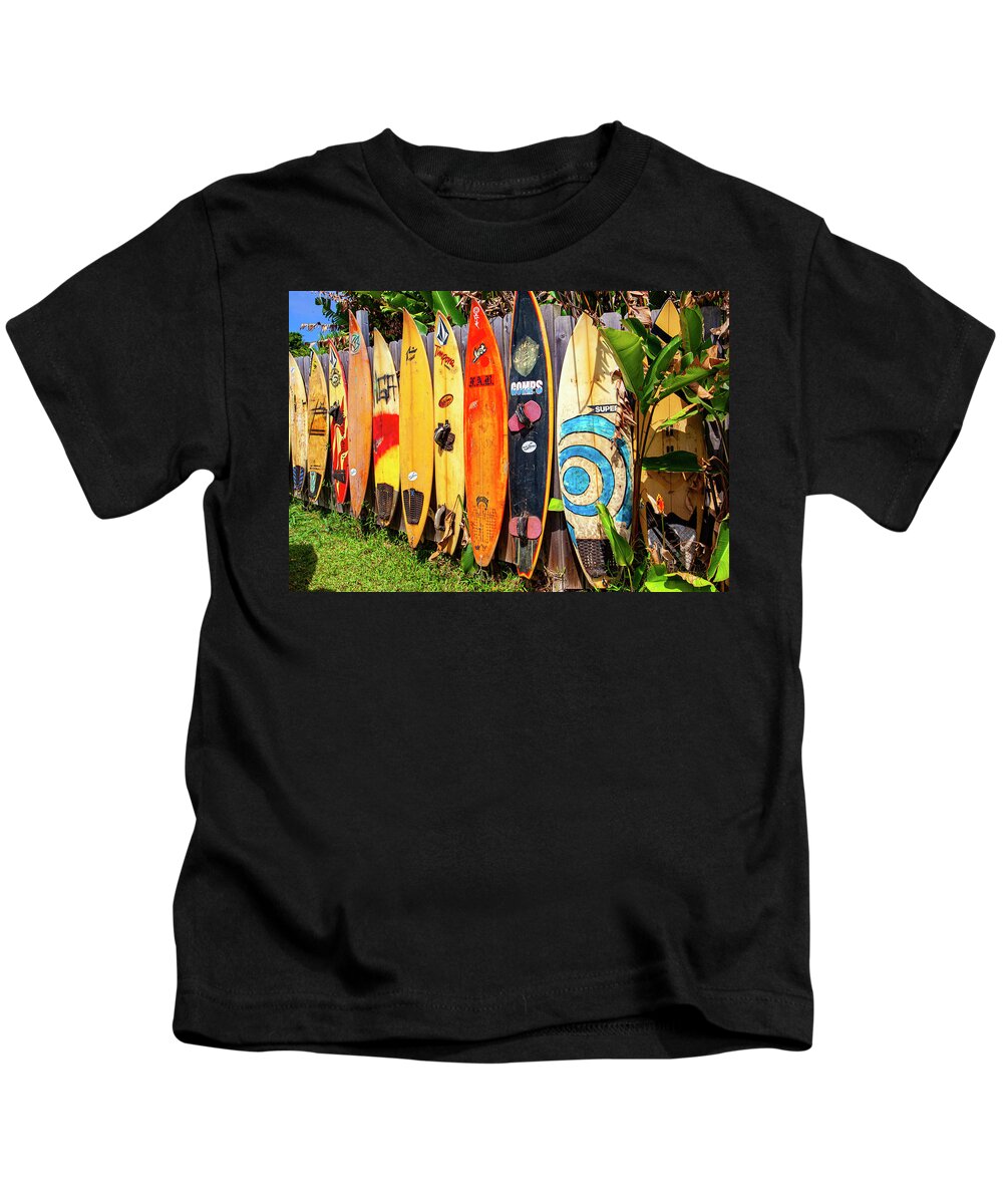 Boards Kids T-Shirt featuring the photograph Boards by Anthony Jones