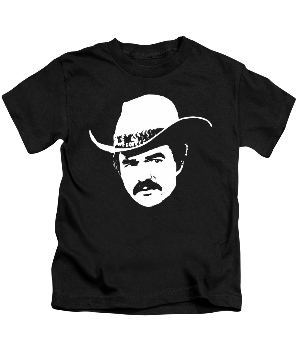 Burt Reynolds Kids T-Shirt featuring the digital art Burt - An American Cowboy by Filip Schpindel
