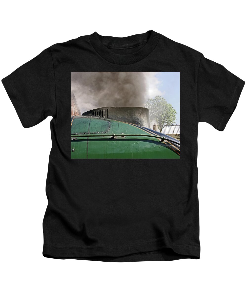 East Lancashire Railway Kids T-Shirt featuring the photograph  BURY. East Lancashire Railway. 60009 Union of South Af by Lachlan Main