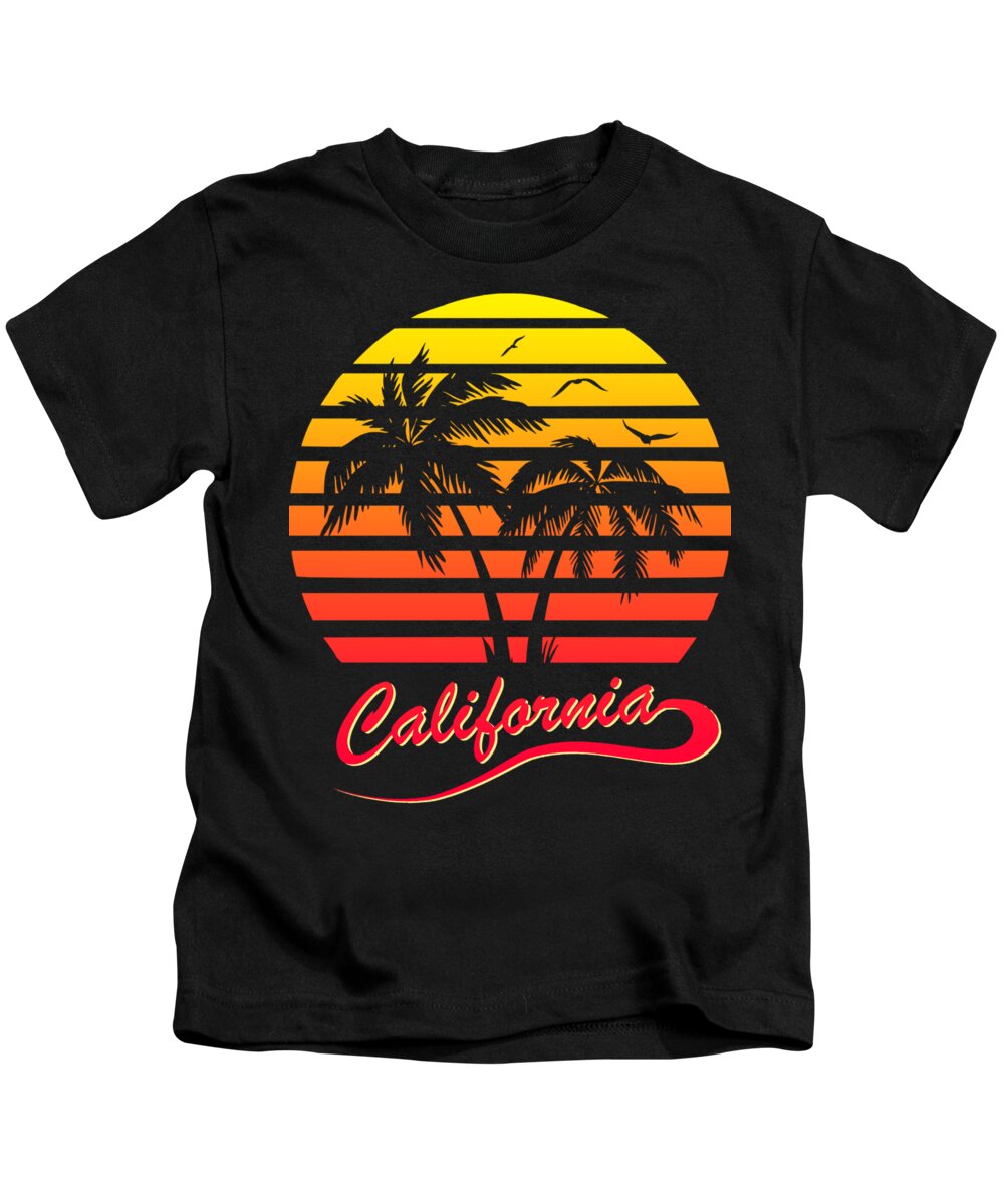 California Kids T-Shirt featuring the digital art California Sunset by Filip Schpindel