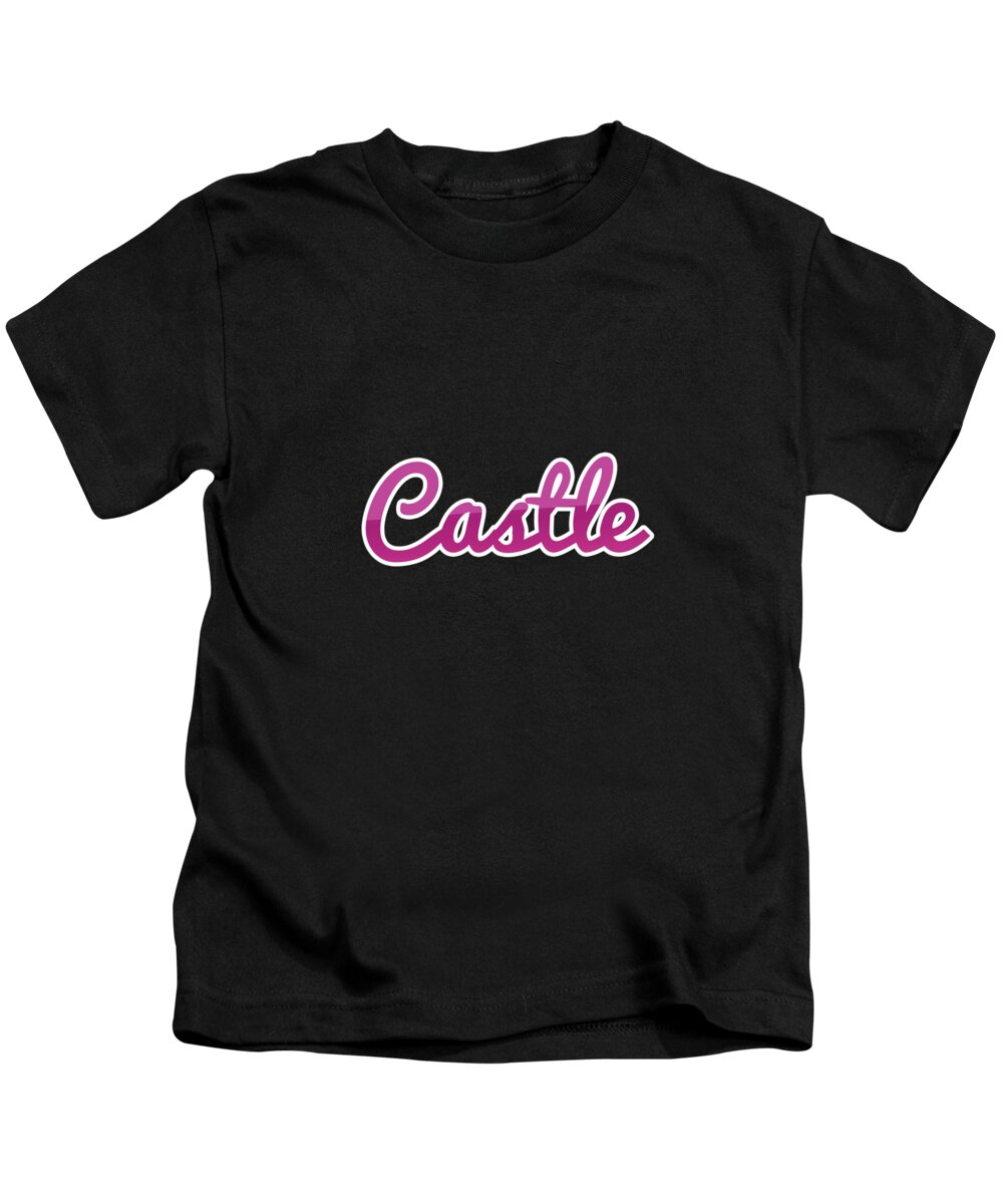 Castle Kids T-Shirt featuring the digital art Castle #Castle by TintoDesigns