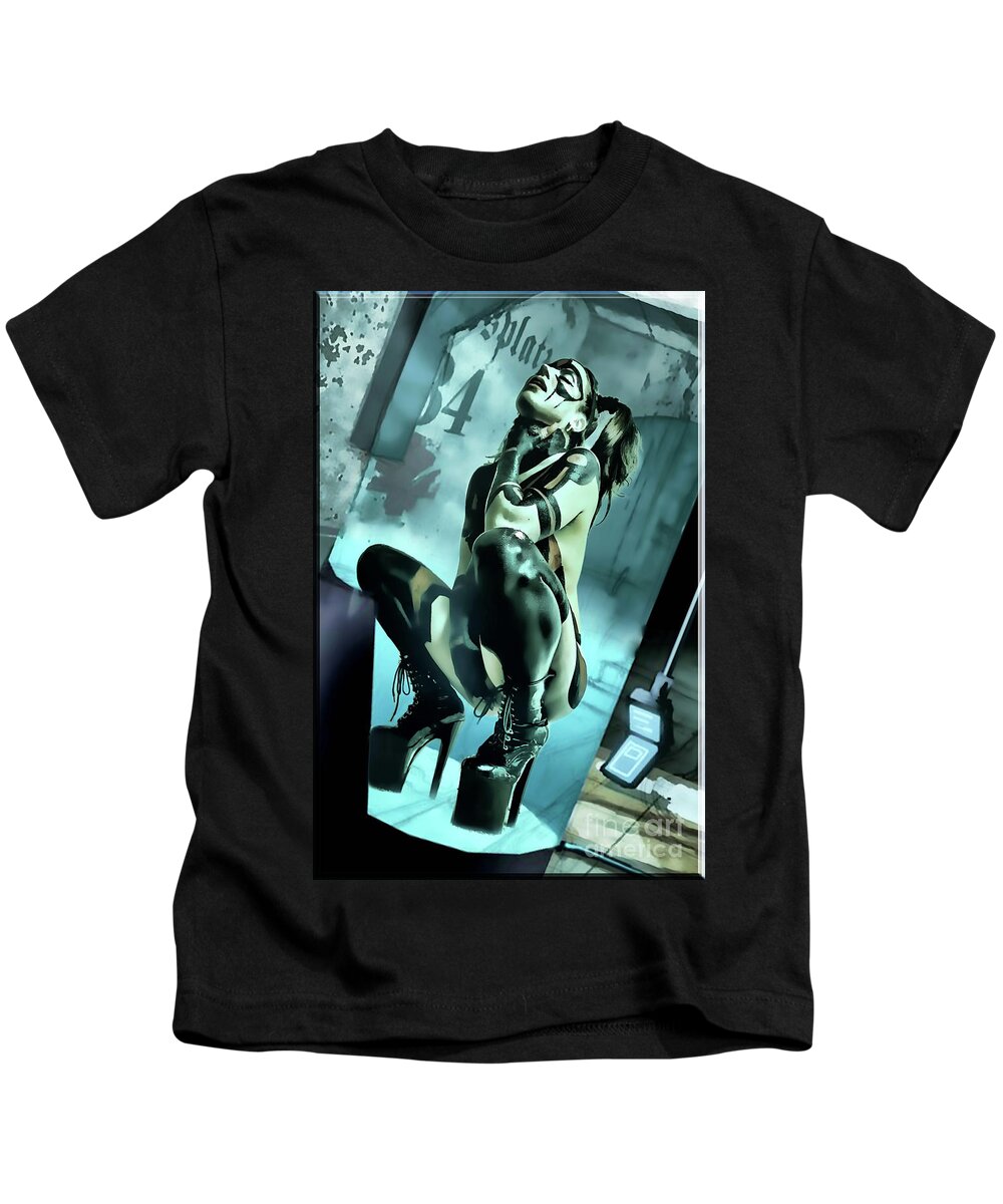 Hell Kids T-Shirt featuring the digital art Choke by Recreating Creation