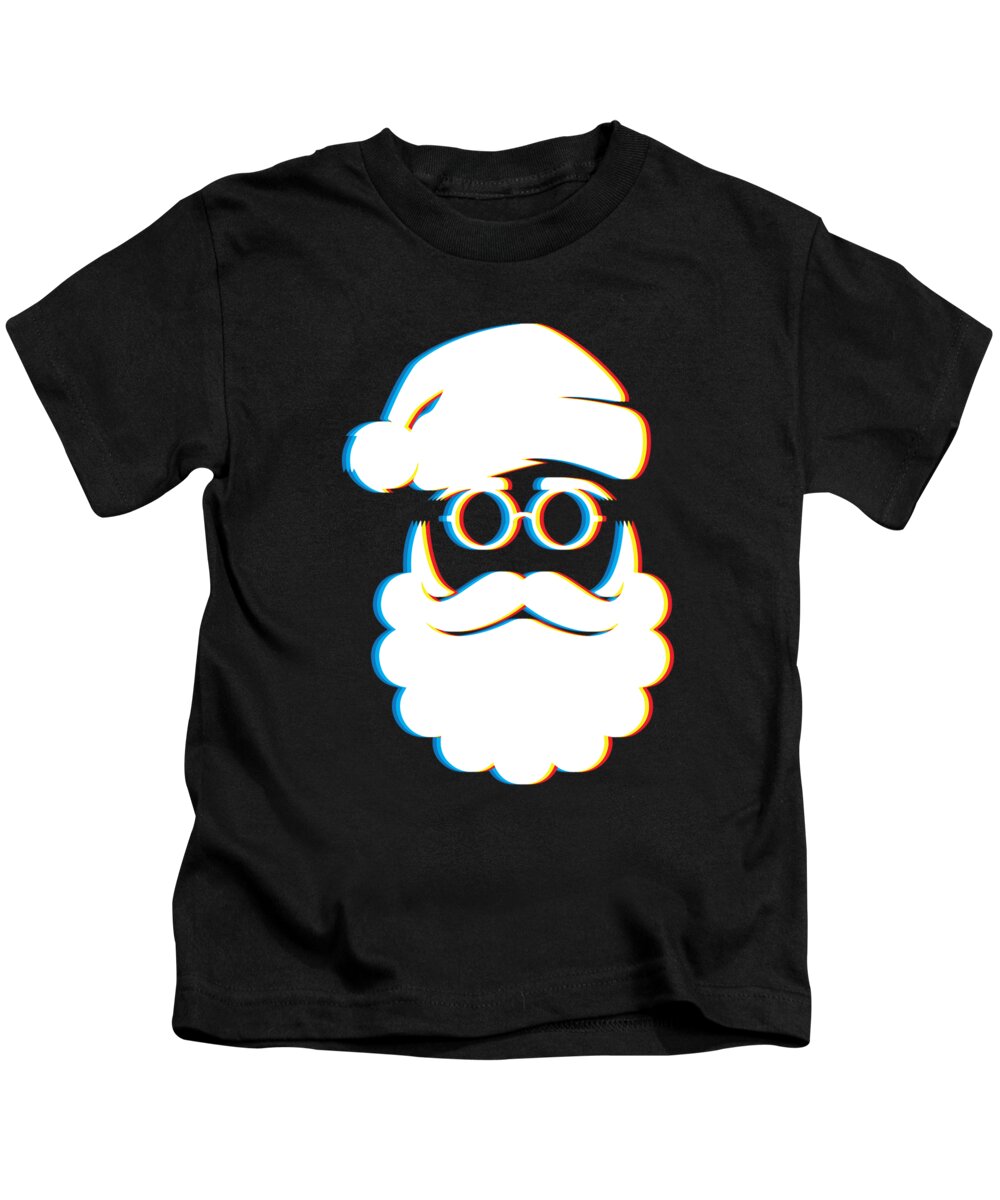 Funny Tshirt Kids T-Shirt featuring the digital art Cool Santa Claus Gift Idea Father Christmas Saint Nicholas Papa Noel Halloween Costume Presents Sack by Martin Hicks