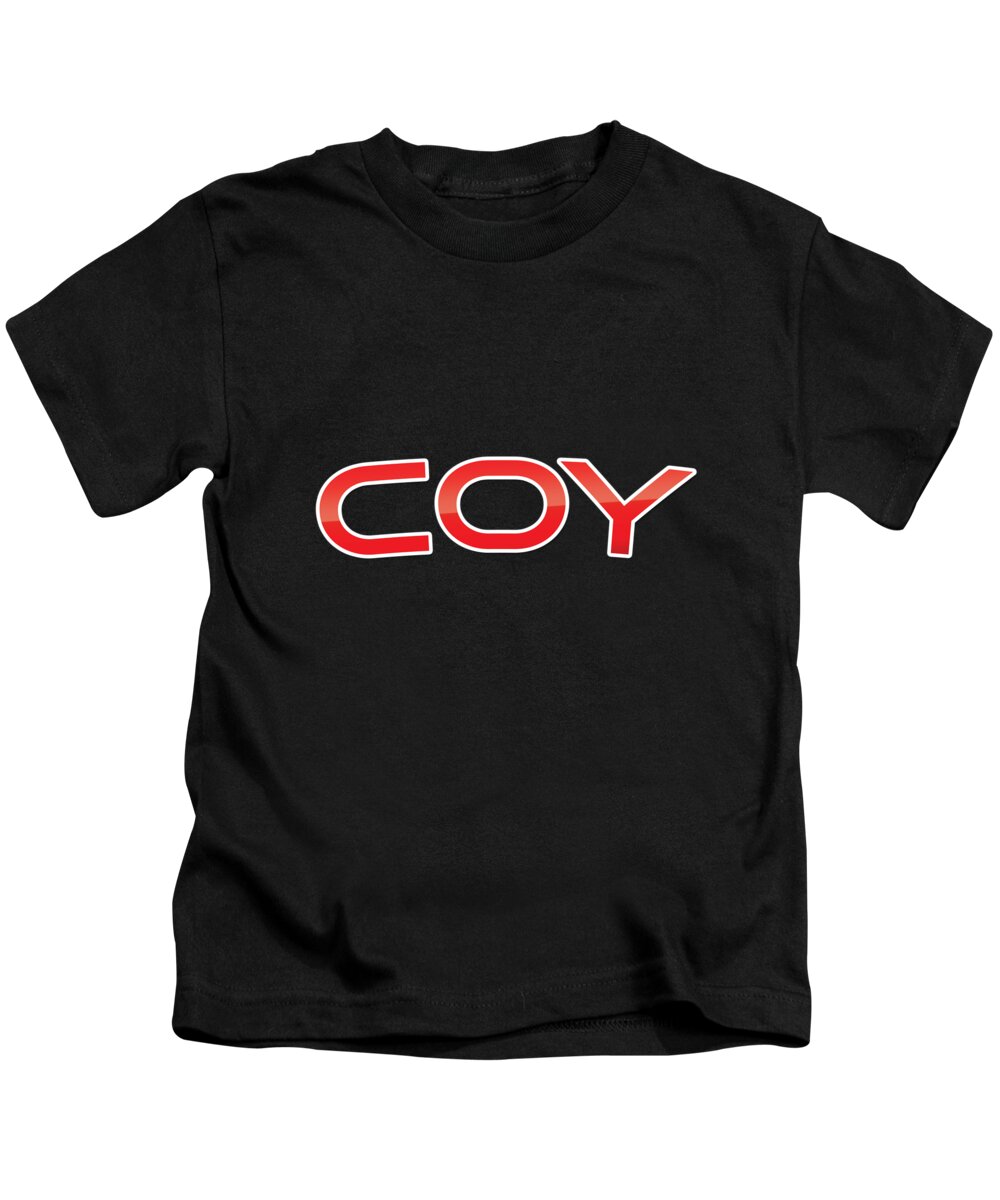 Coy Kids T-Shirt featuring the digital art Coy by TintoDesigns