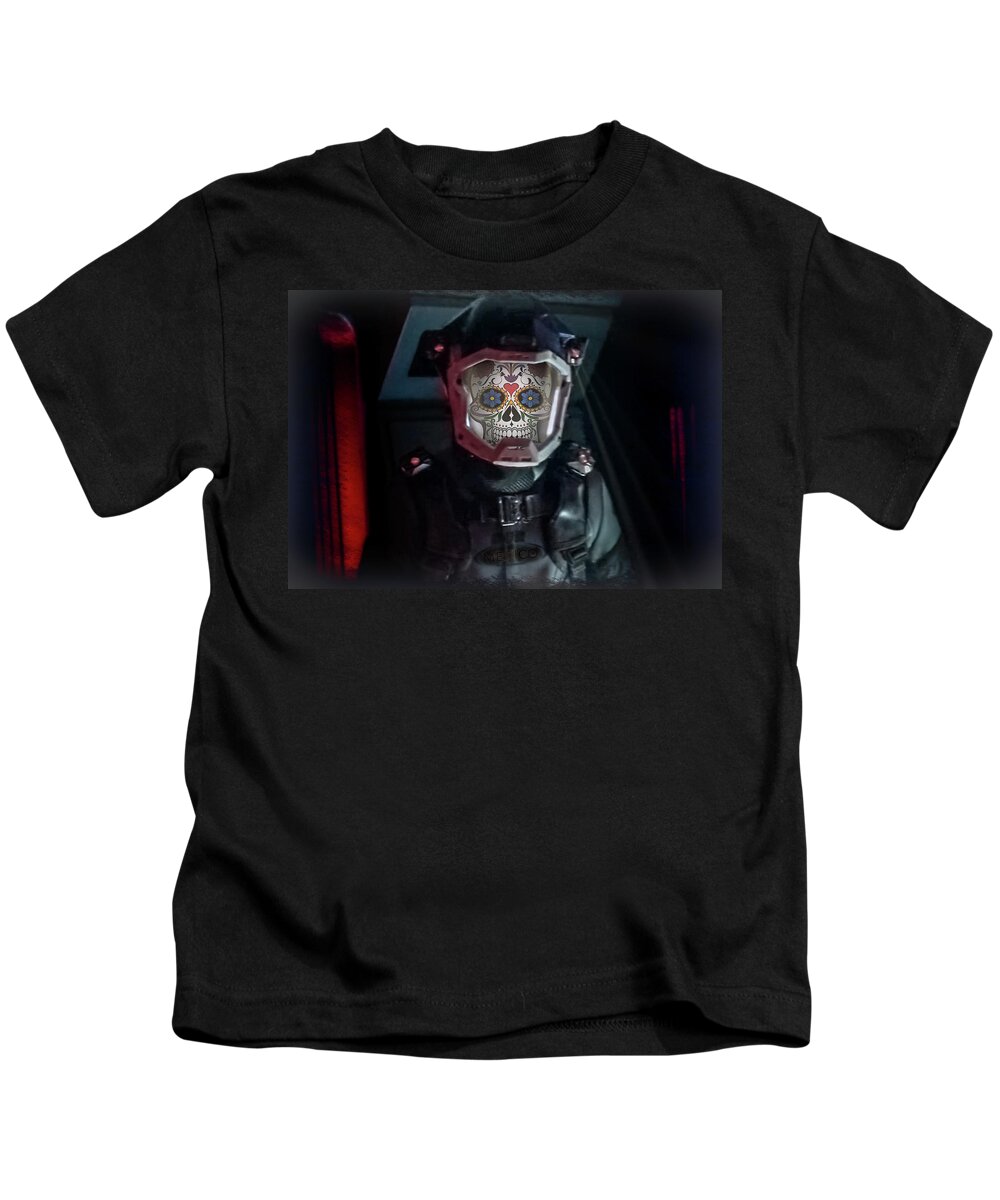 Mexican Kids T-Shirt featuring the photograph Day of the Dead Astronaut by Micah Offman