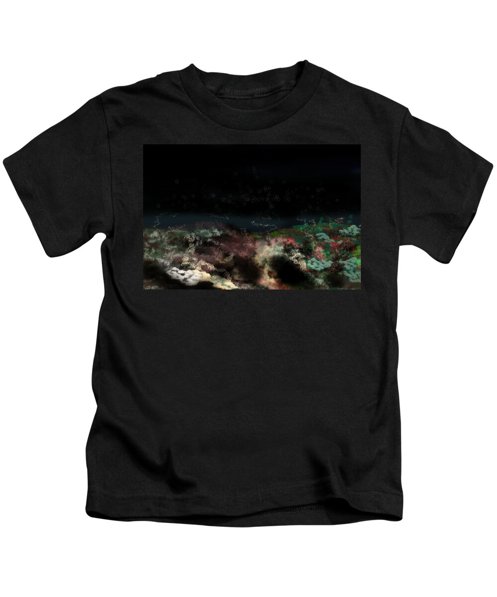 Reef Kids T-Shirt featuring the digital art Deep Reef with a fish name Dave by Julie Grimshaw