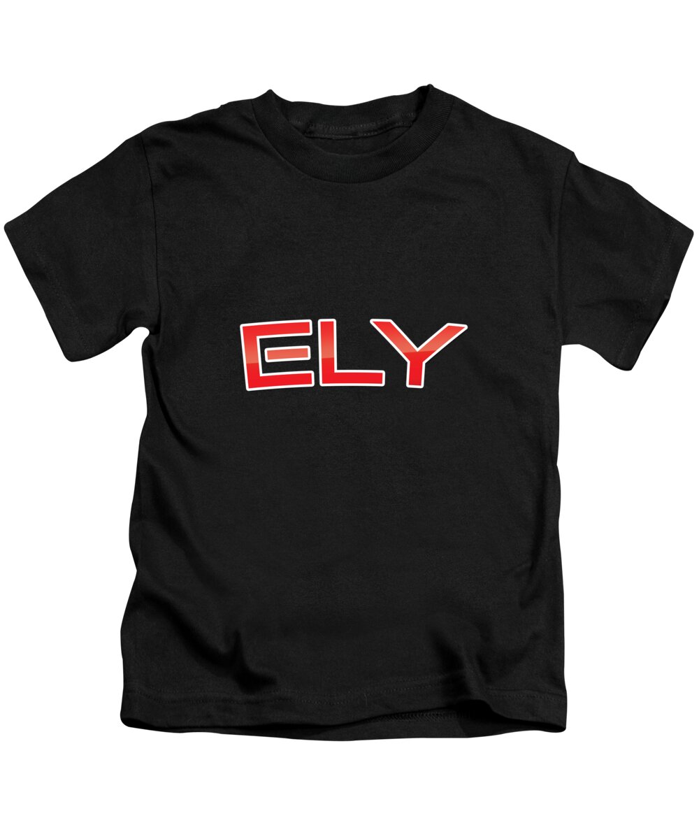 Ely Kids T-Shirt featuring the digital art Ely by TintoDesigns