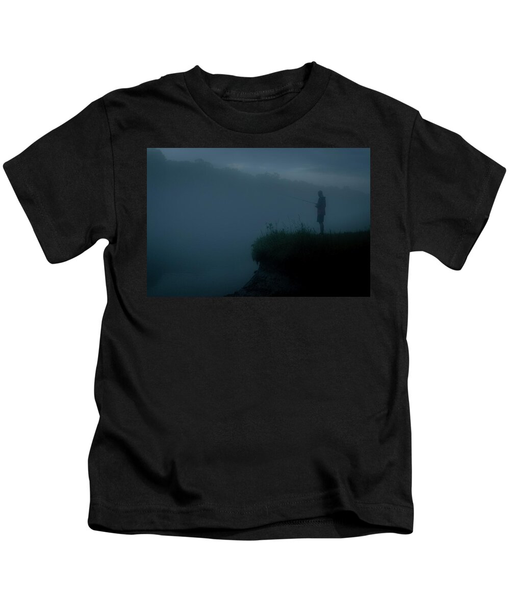 Fishing Kids T-Shirt featuring the photograph Fishing on the White River by Joe Kopp