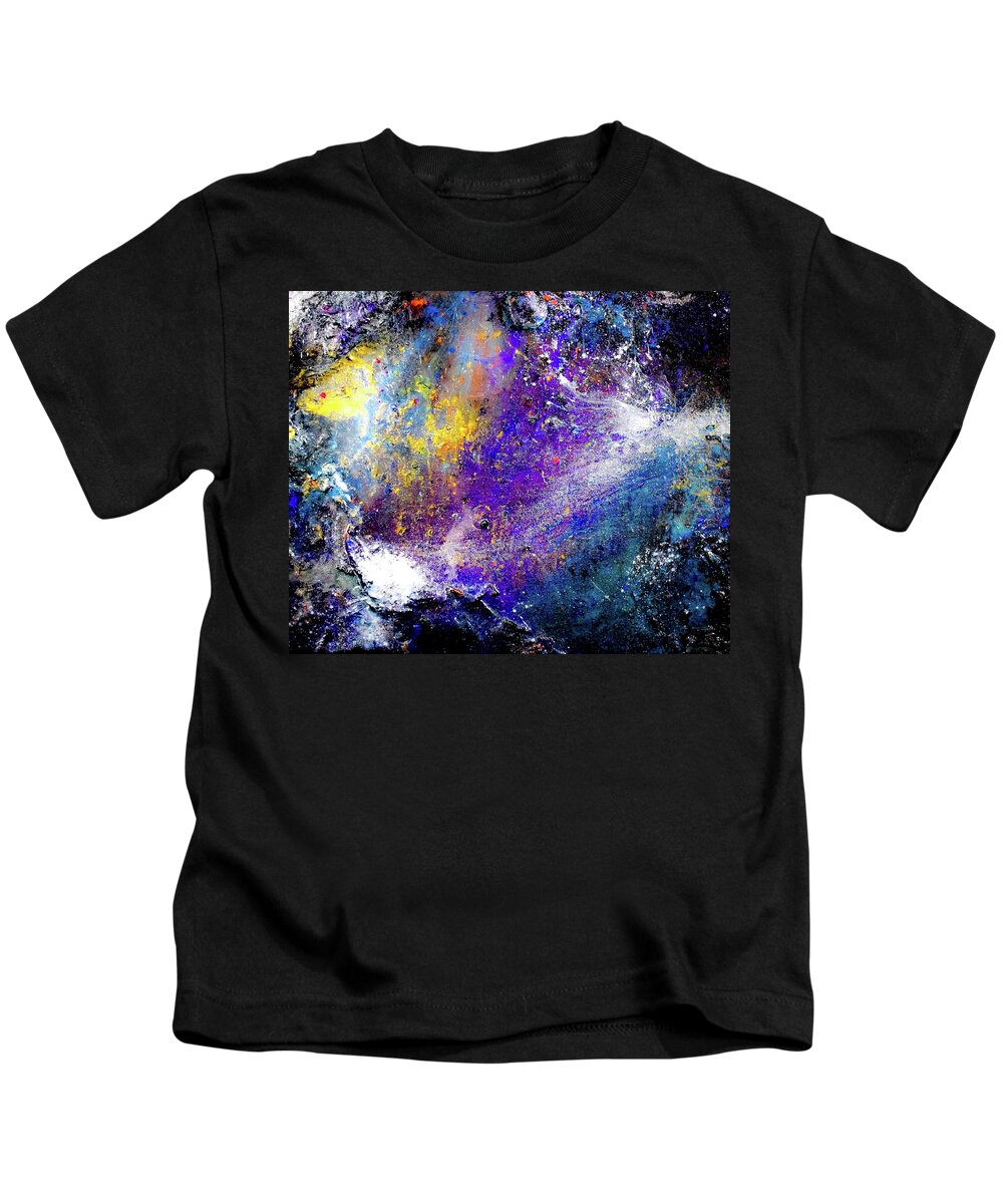 Galaxy Kids T-Shirt featuring the mixed media Galactic Fusion by Patsy Evans - Alchemist Artist