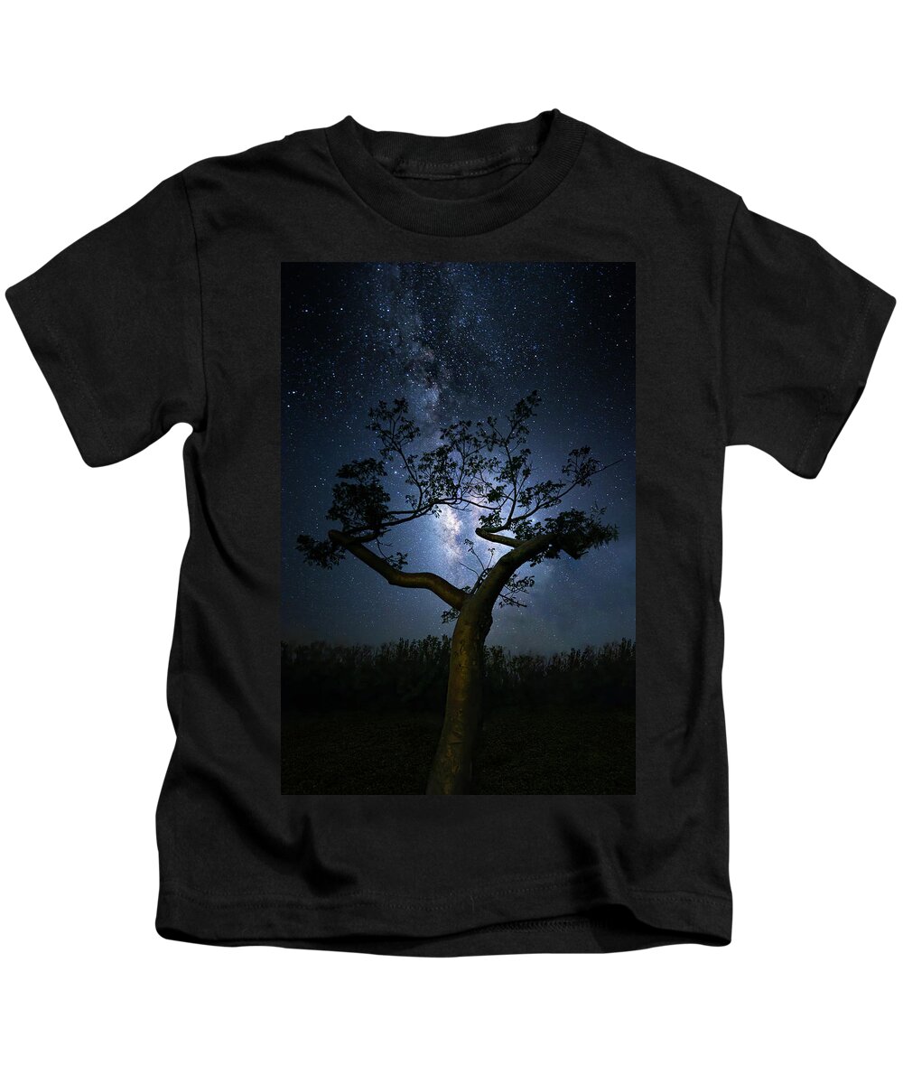 Milky Way Kids T-Shirt featuring the photograph Gumbo Limbo Milky Way by Mark Andrew Thomas
