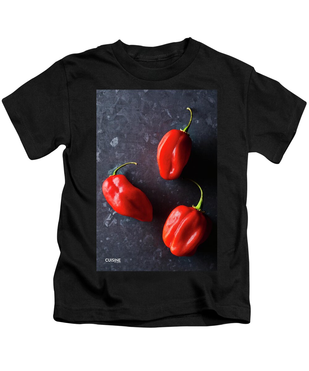 Cuisine At Home Kids T-Shirt featuring the photograph Habaneros by Cuisine at Home