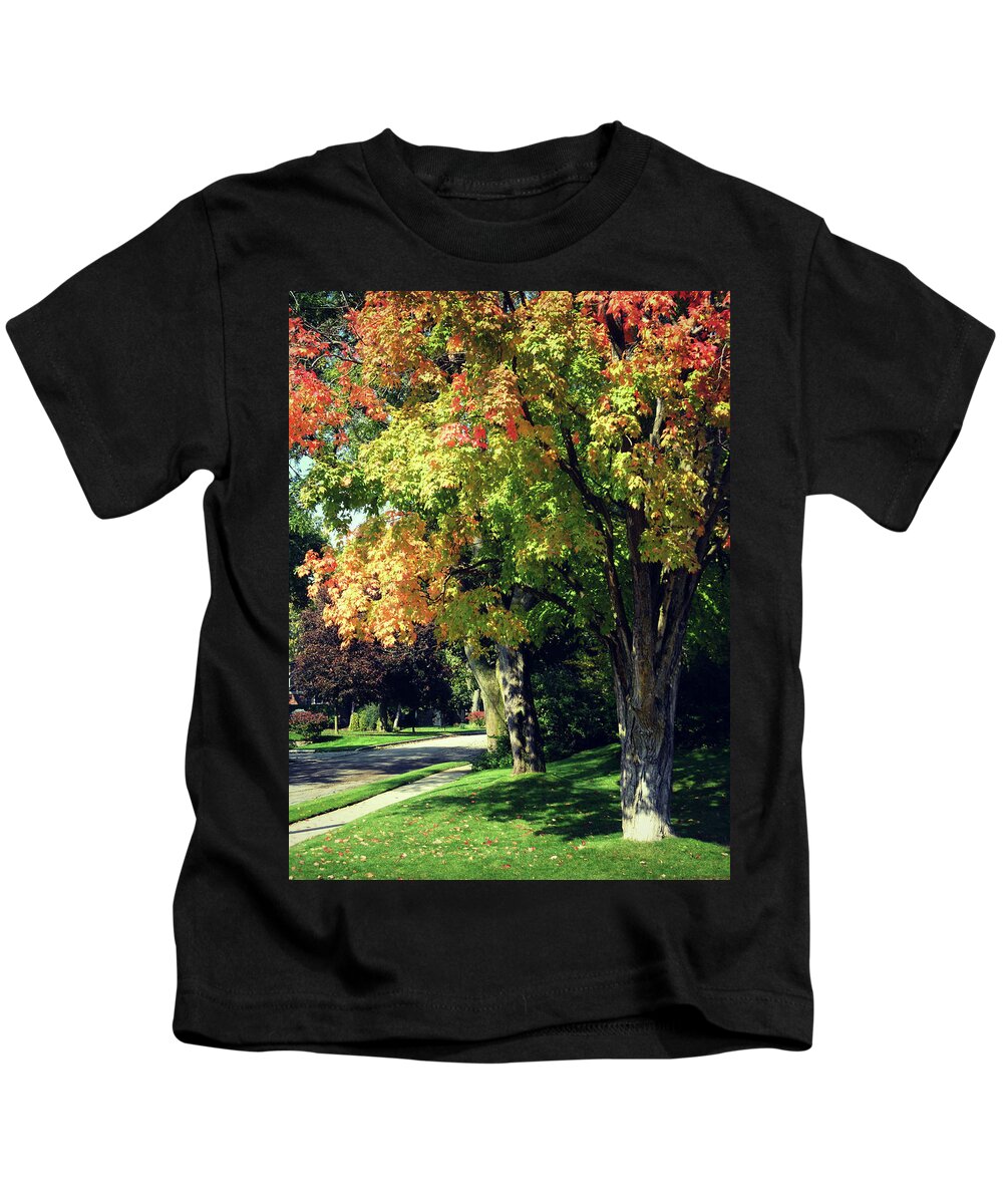 Her Beautiful Path Home Kids T-Shirt featuring the photograph Her Beautiful Path Home by Cyryn Fyrcyd