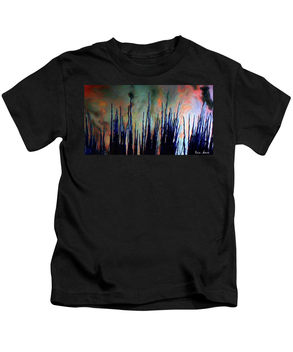  Kids T-Shirt featuring the digital art Hiding in the Tall Grass by Rein Nomm
