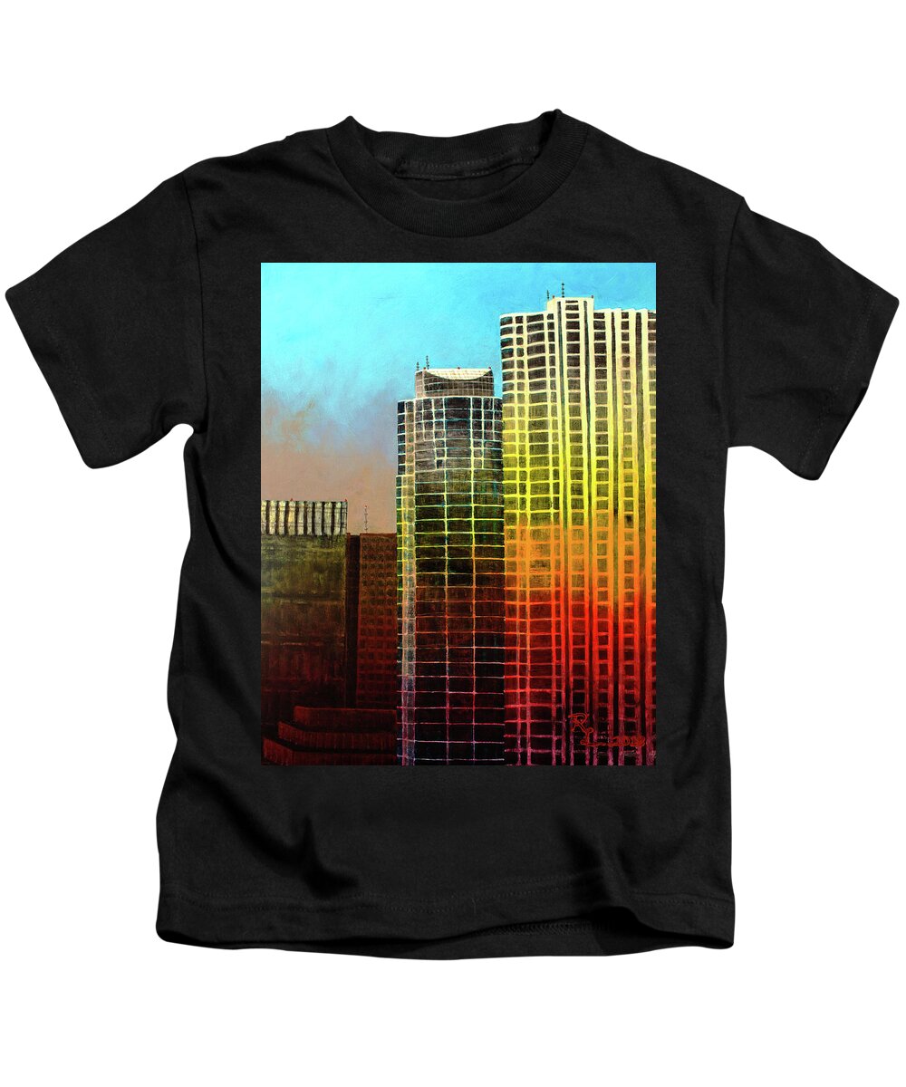 Austin Kids T-Shirt featuring the painting It Takes A Rainbow by Renee Logan