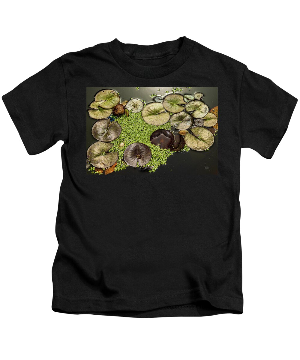 Landscapes Kids T-Shirt featuring the photograph Japanese Garden-5 by Claude Dalley