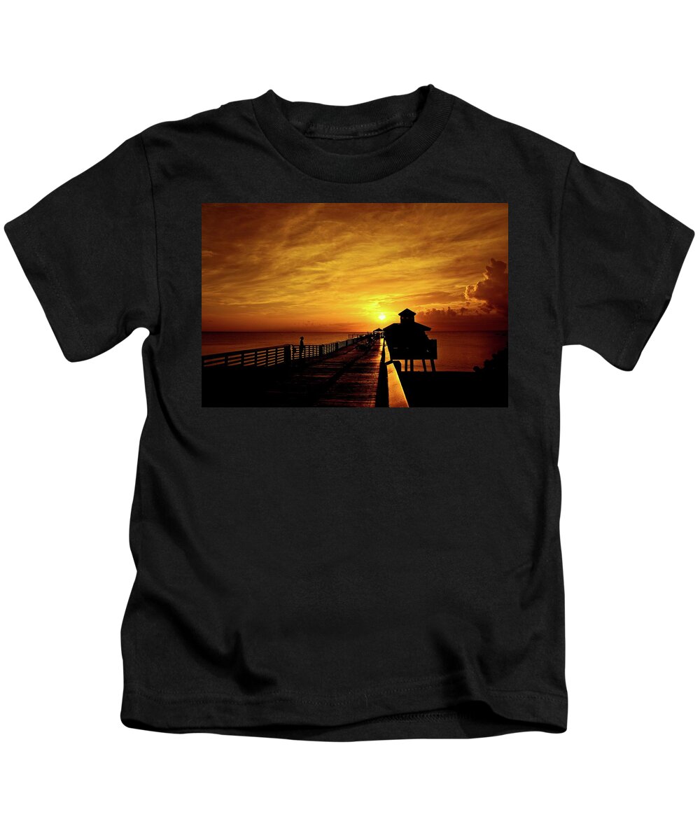 Juno Pier Kids T-Shirt featuring the photograph Juno Pier 4 by Steve DaPonte
