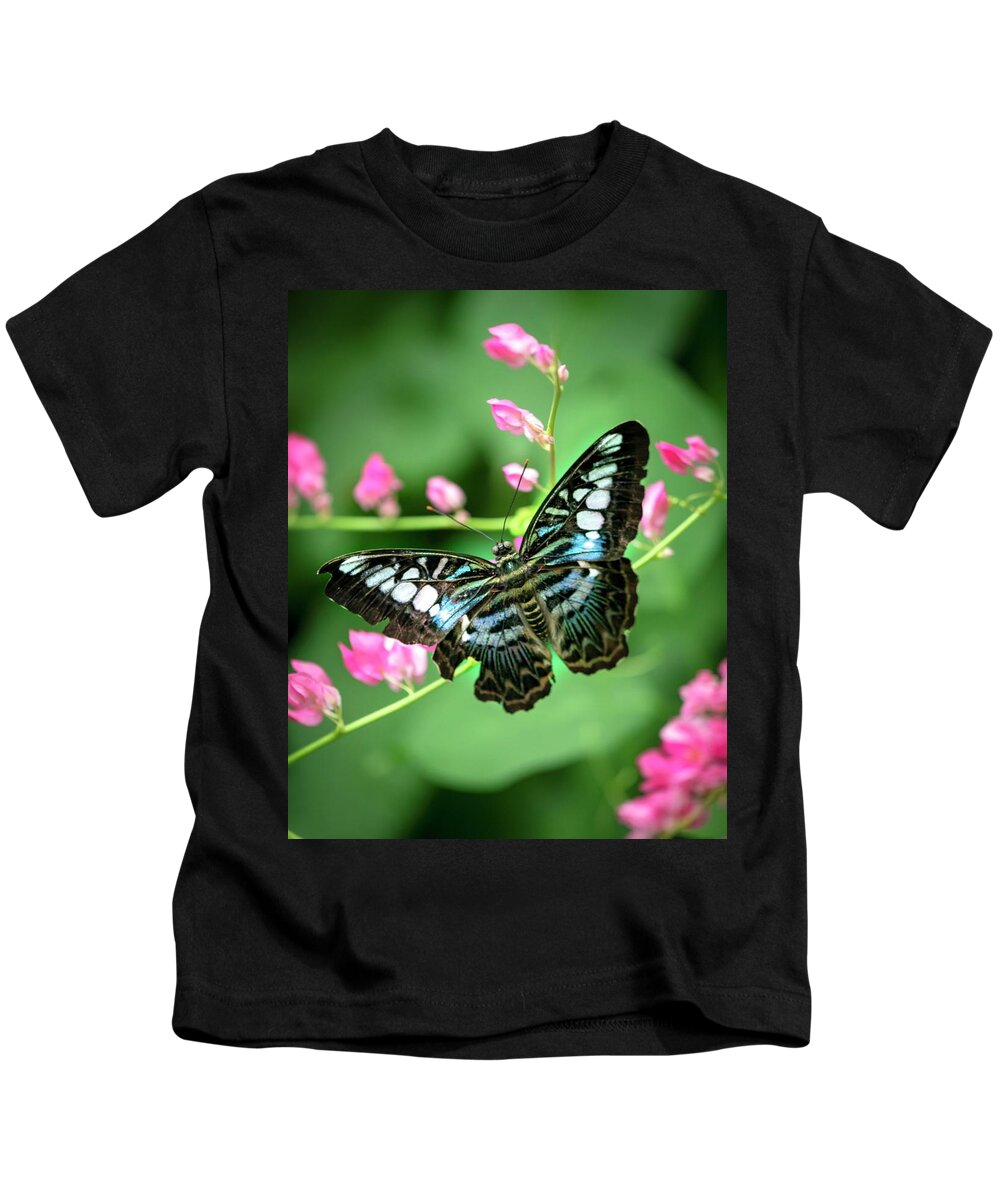 Butterfly Kids T-Shirt featuring the photograph Just Resting by Harriet Feagin