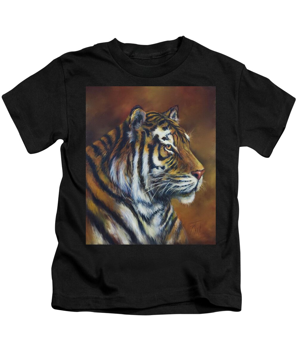 Wild Life Kids T-Shirt featuring the painting Looking ahead by Lynne Pittard