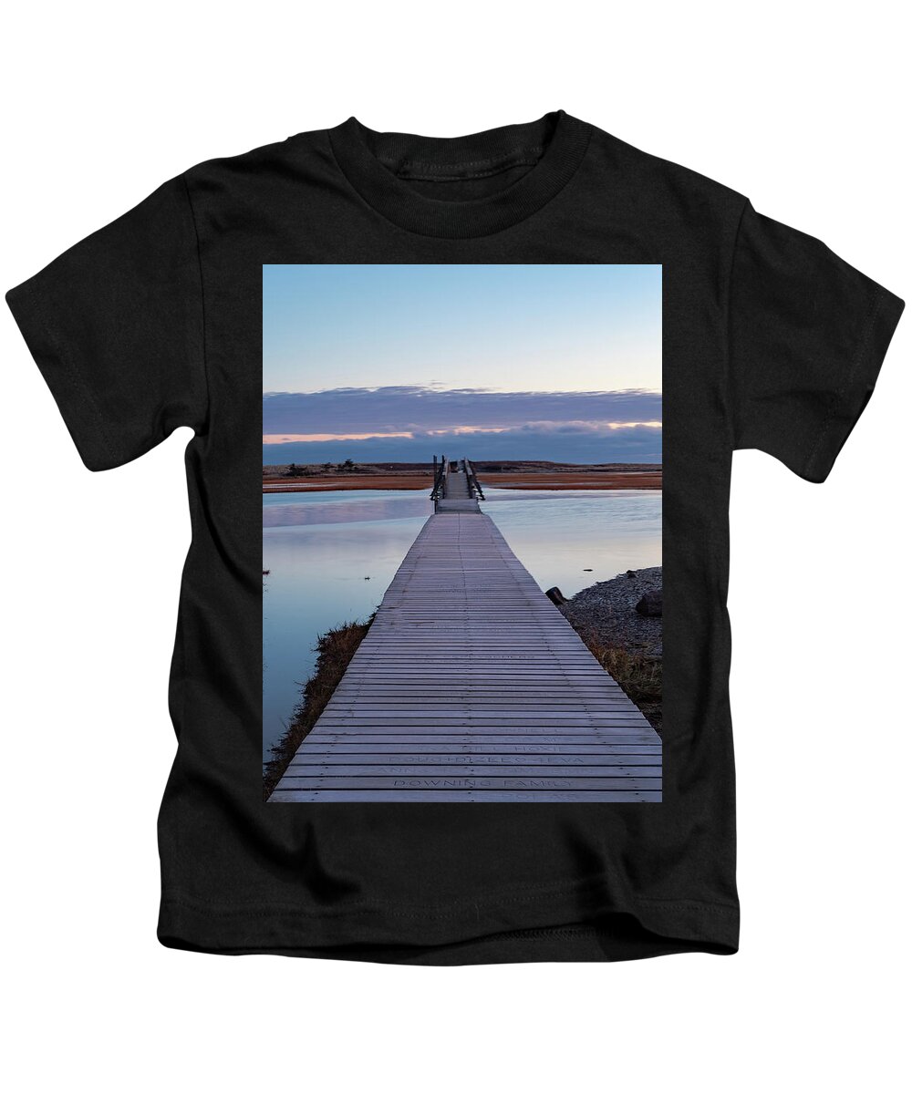 Pear Kids T-Shirt featuring the photograph Morning BoardWalk by William Bretton
