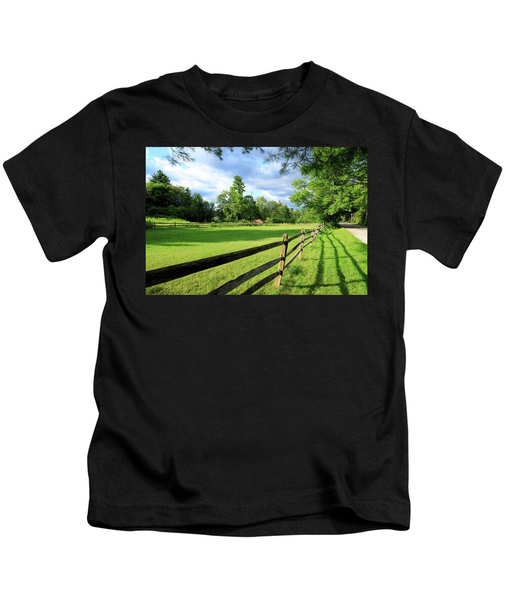 New England Kids T-Shirt featuring the photograph New England Field #1620 by Michael Fryd