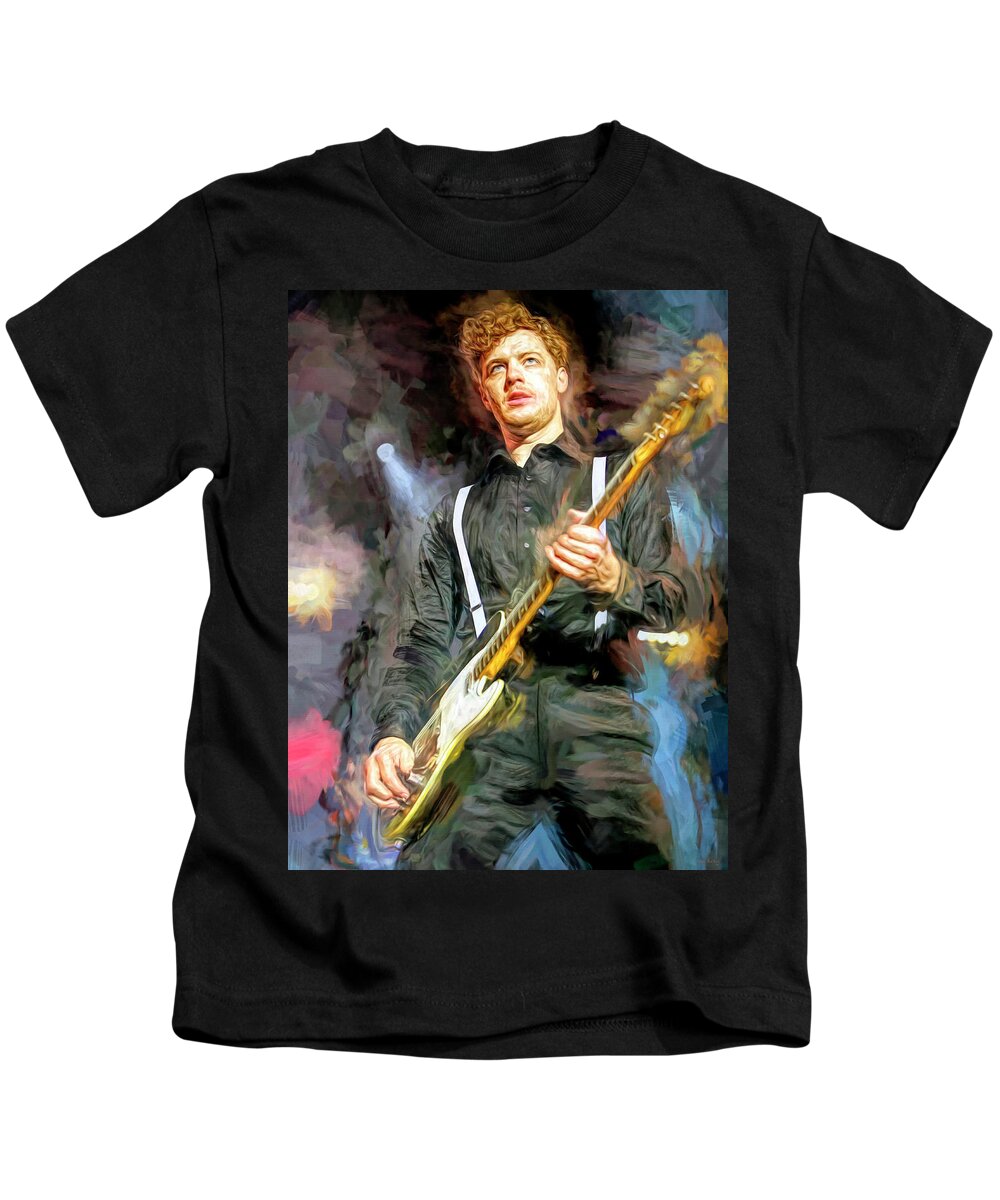 The Hives Kids T-Shirt featuring the mixed media Nicholaus Arson The Hives by Mal Bray