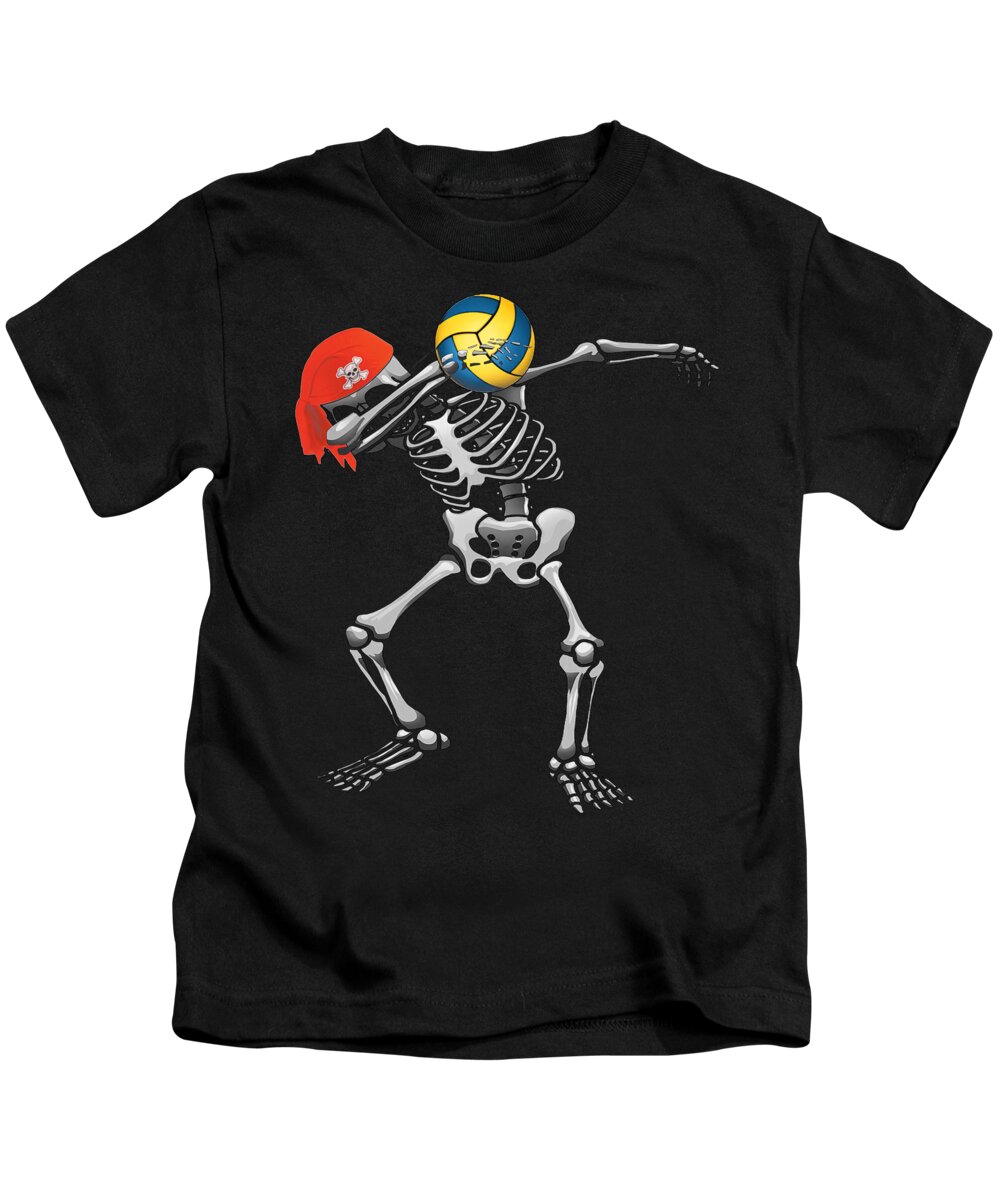 Dabbing Skeleton Funny Halloween Dab Skull Youth Short Sleeve T-Shirt