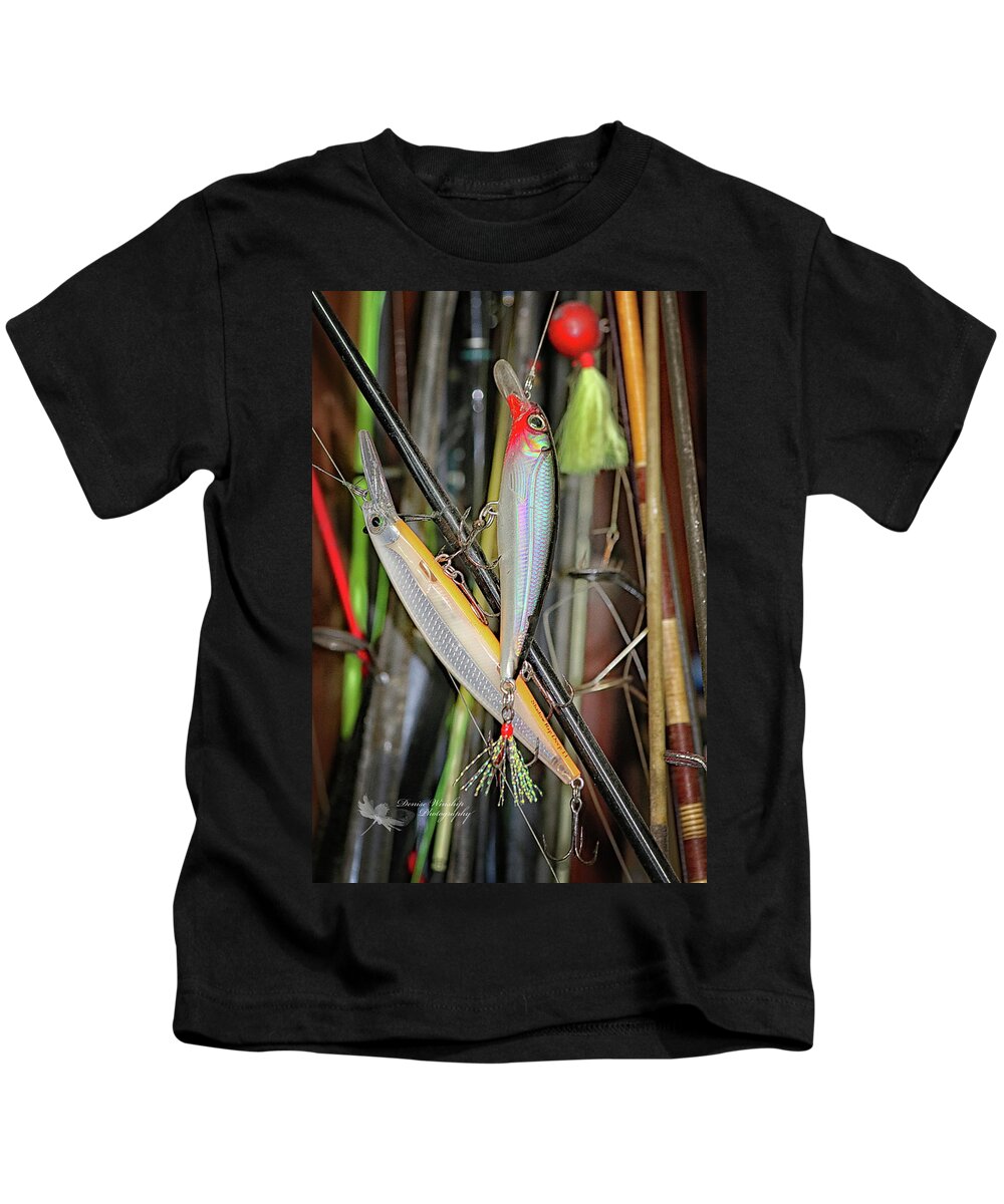 Lures Kids T-Shirt featuring the photograph Pole Dancers by Denise Winship