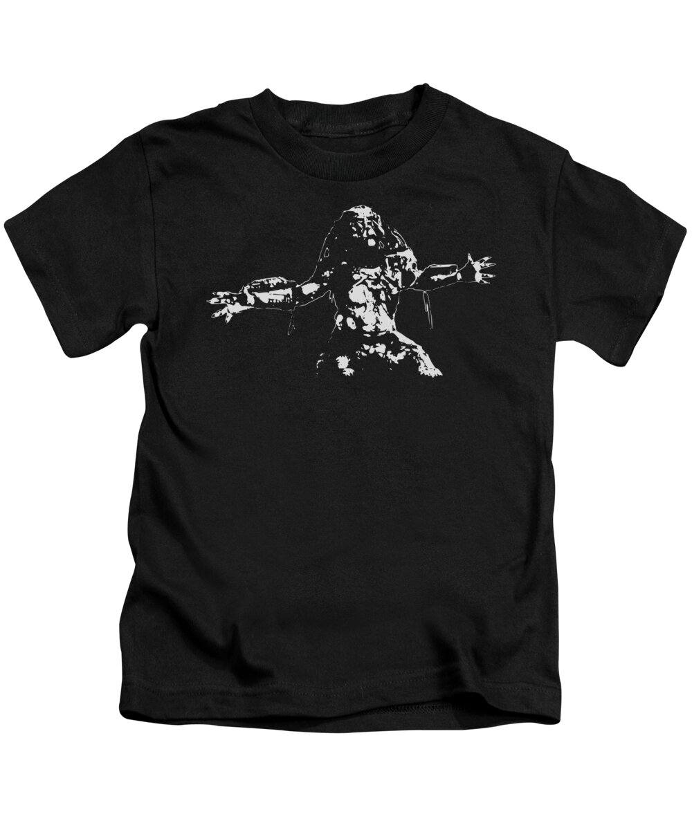 Predator Kids T-Shirt featuring the digital art Predator Minimalistic Pop Art by Megan Miller
