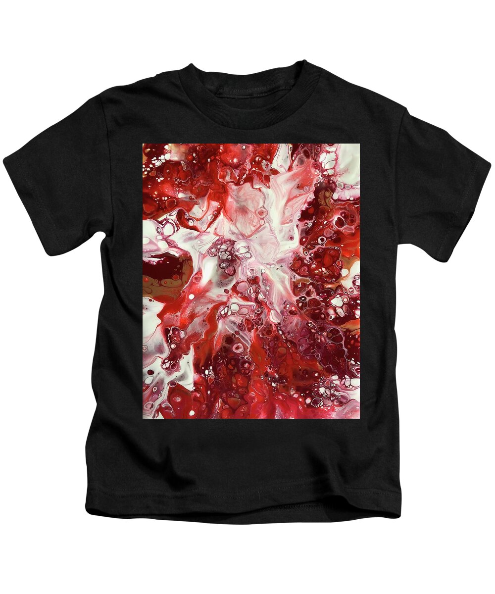Acrylic Kids T-Shirt featuring the painting Radiant Red by Teresa Wilson by Teresa Wilson