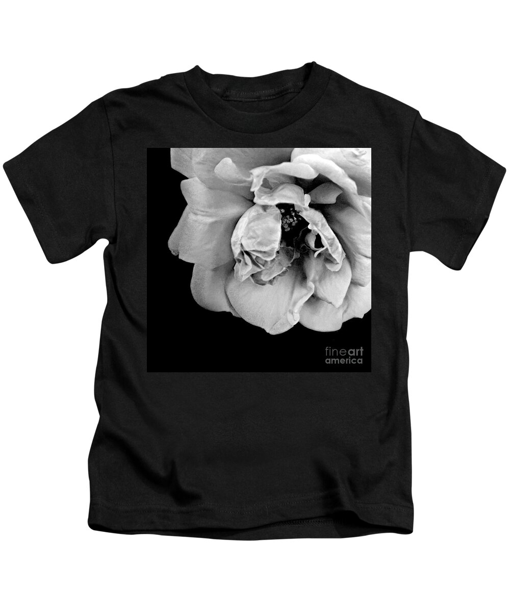 Flowers Kids T-Shirt featuring the photograph Rose in Gray Tone 2 by Dianne Morgado