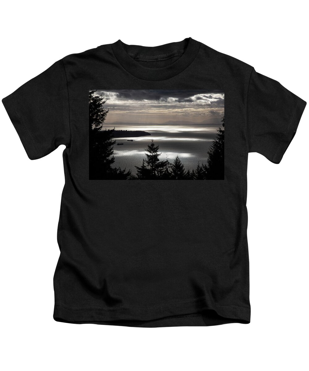 Shadows Kids T-Shirt featuring the photograph Shadowed Cloud by Monte Arnold