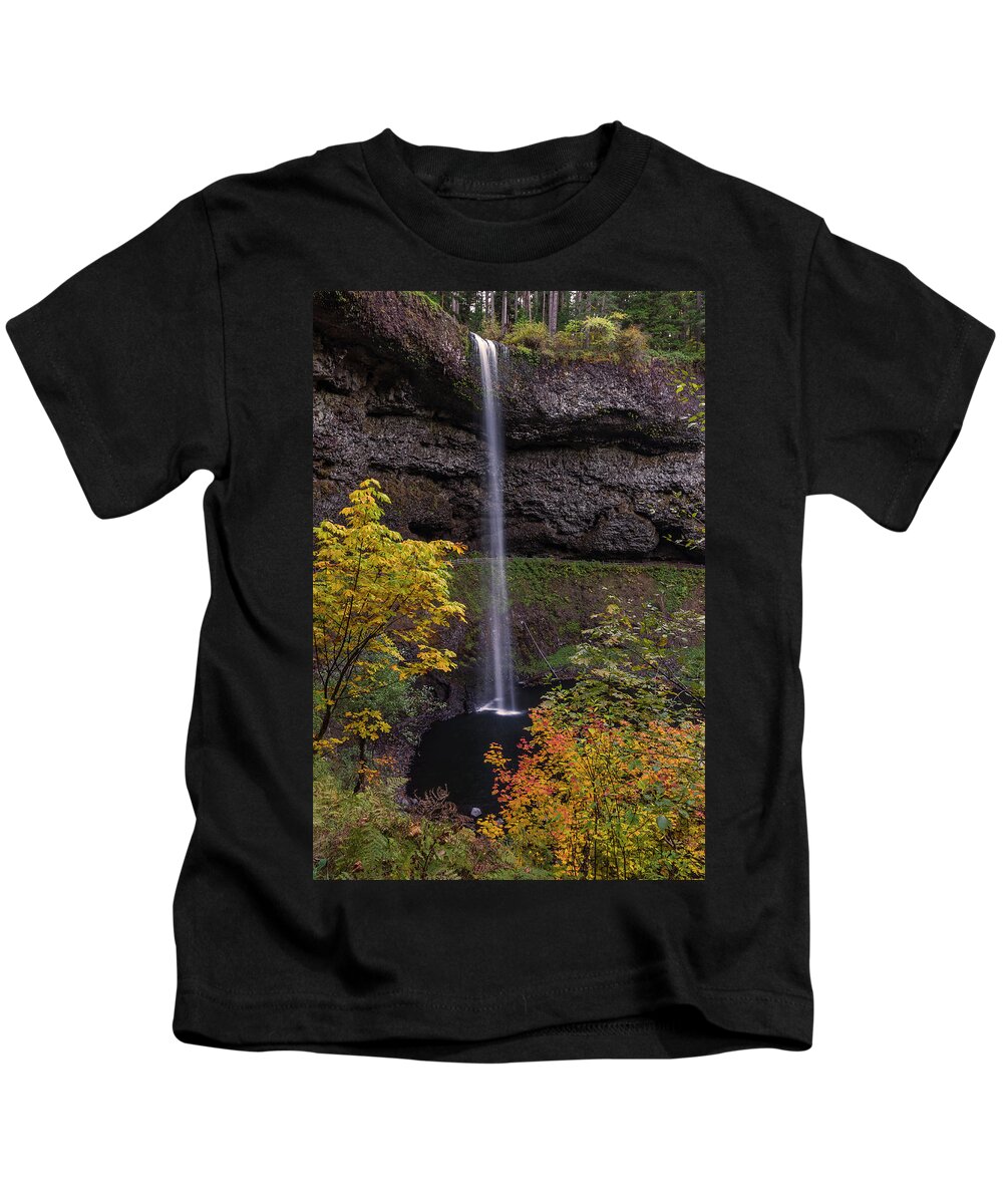 Silver Falls Kids T-Shirt featuring the photograph Silver Falls by Ulrich Burkhalter
