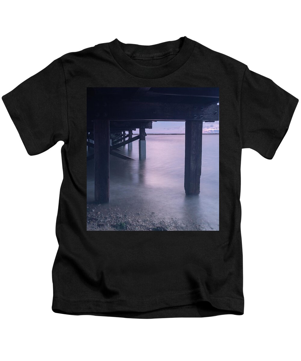 Long Exposure Kids T-Shirt featuring the pyrography Smooth Morning by William Bretton