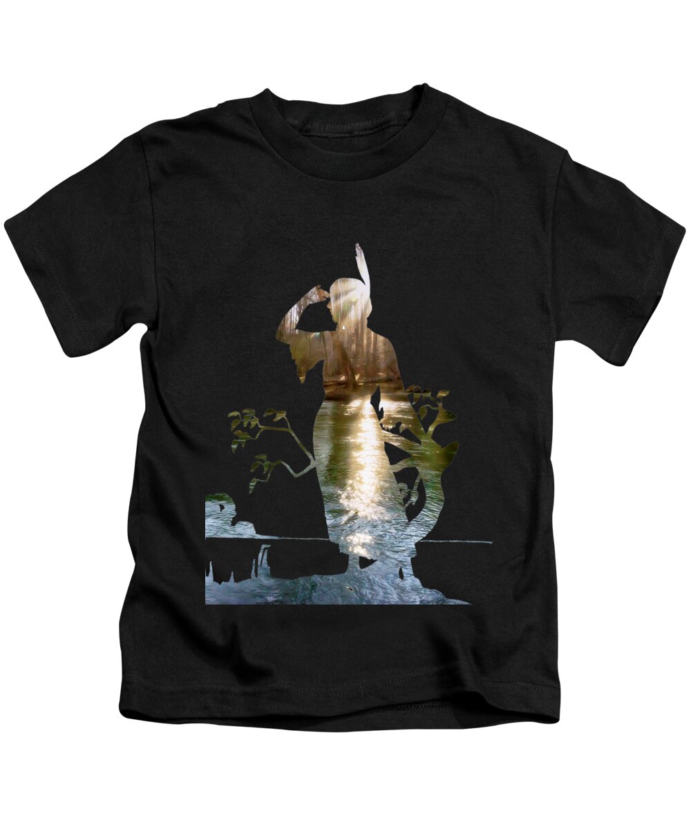 2d Kids T-Shirt featuring the photograph Indian Maiden by Brian Wallace