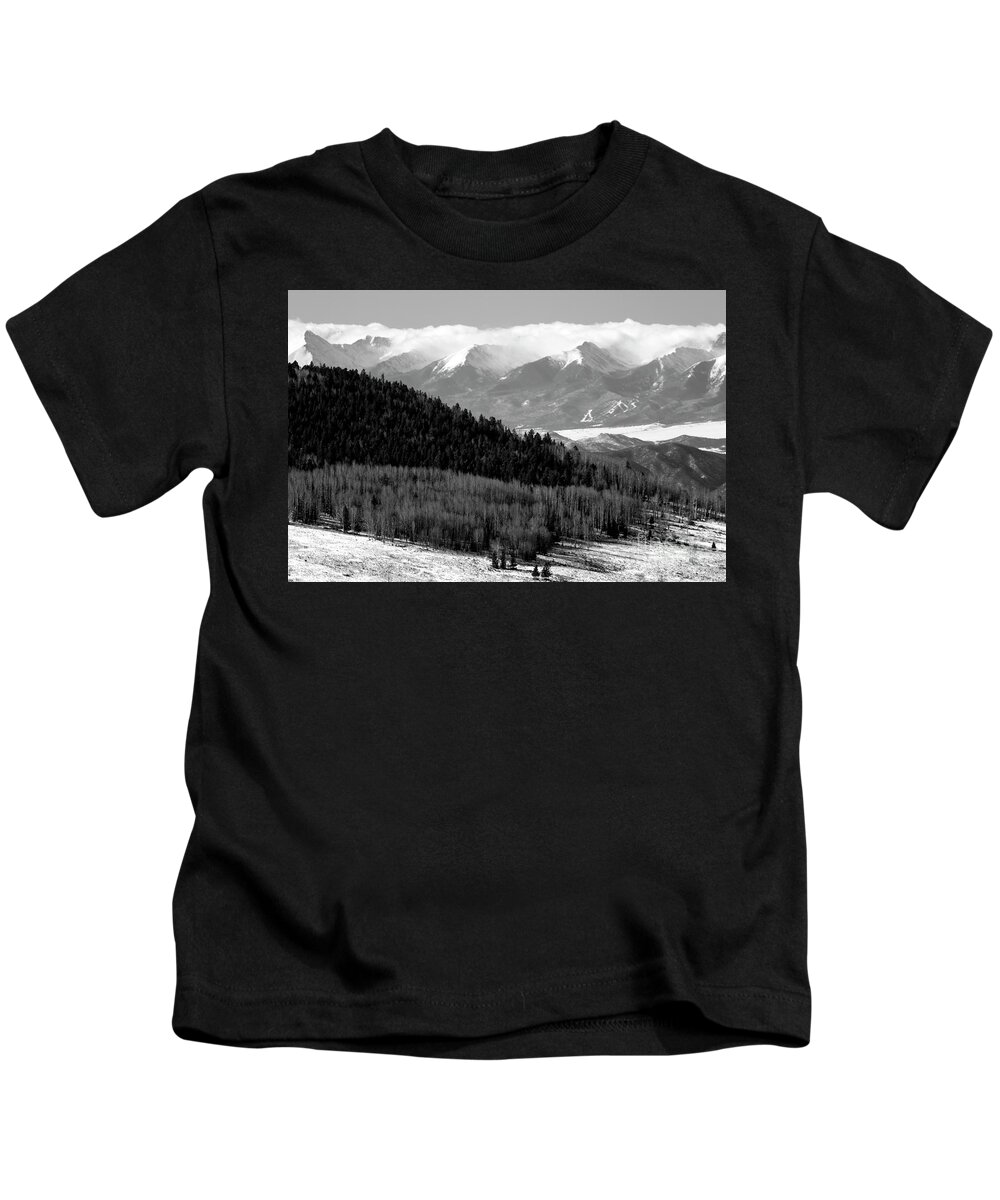 Sangre De Cristo Kids T-Shirt featuring the photograph Stormy Clouds on Sangre de Cristo by Steven Krull