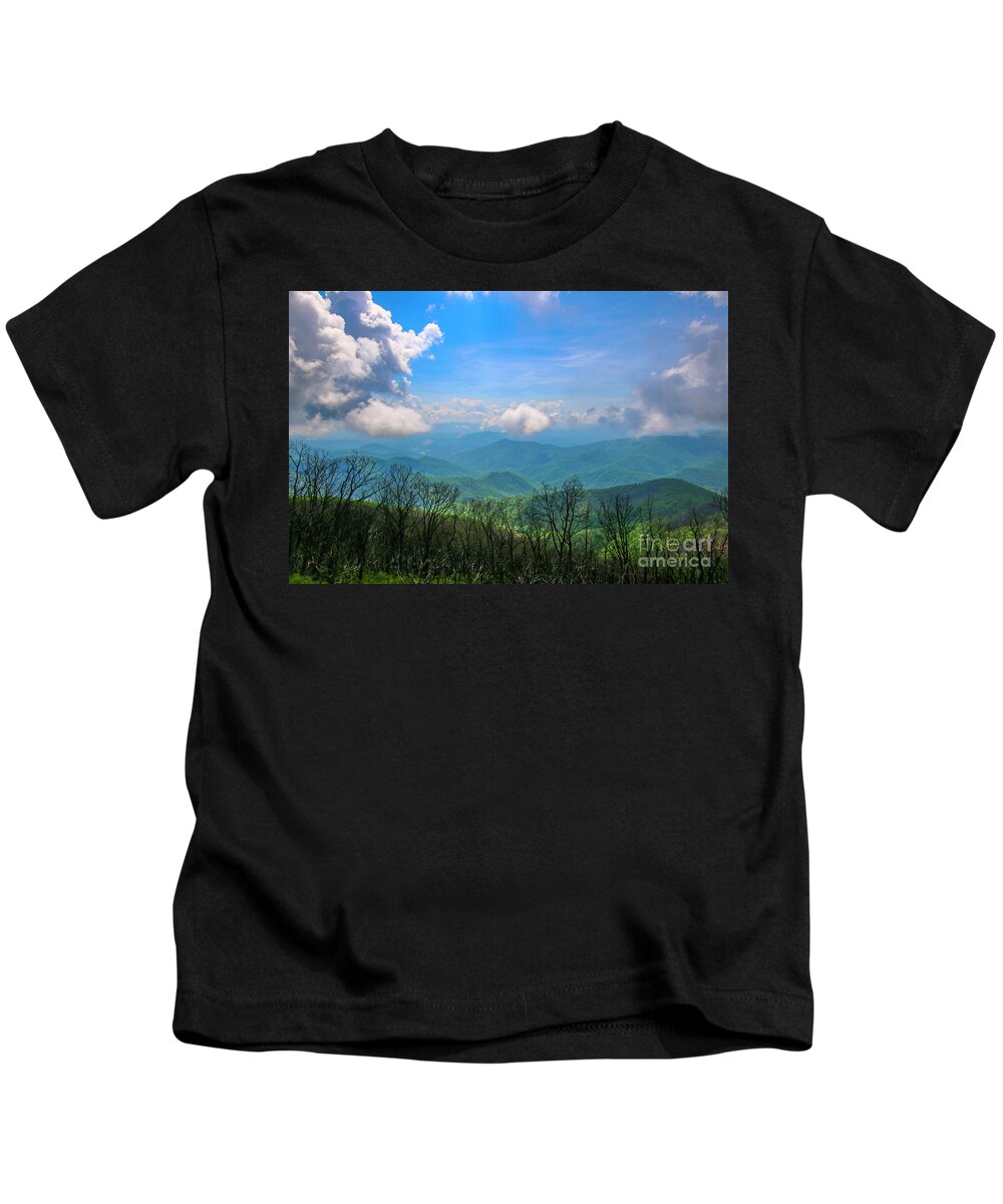 Summer Kids T-Shirt featuring the photograph Summer Mountain View by Tom Claud