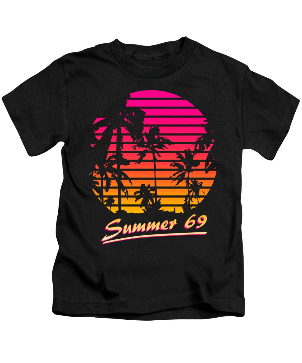 1969 Kids T-Shirt featuring the digital art Summer Of 69 by Filip Schpindel